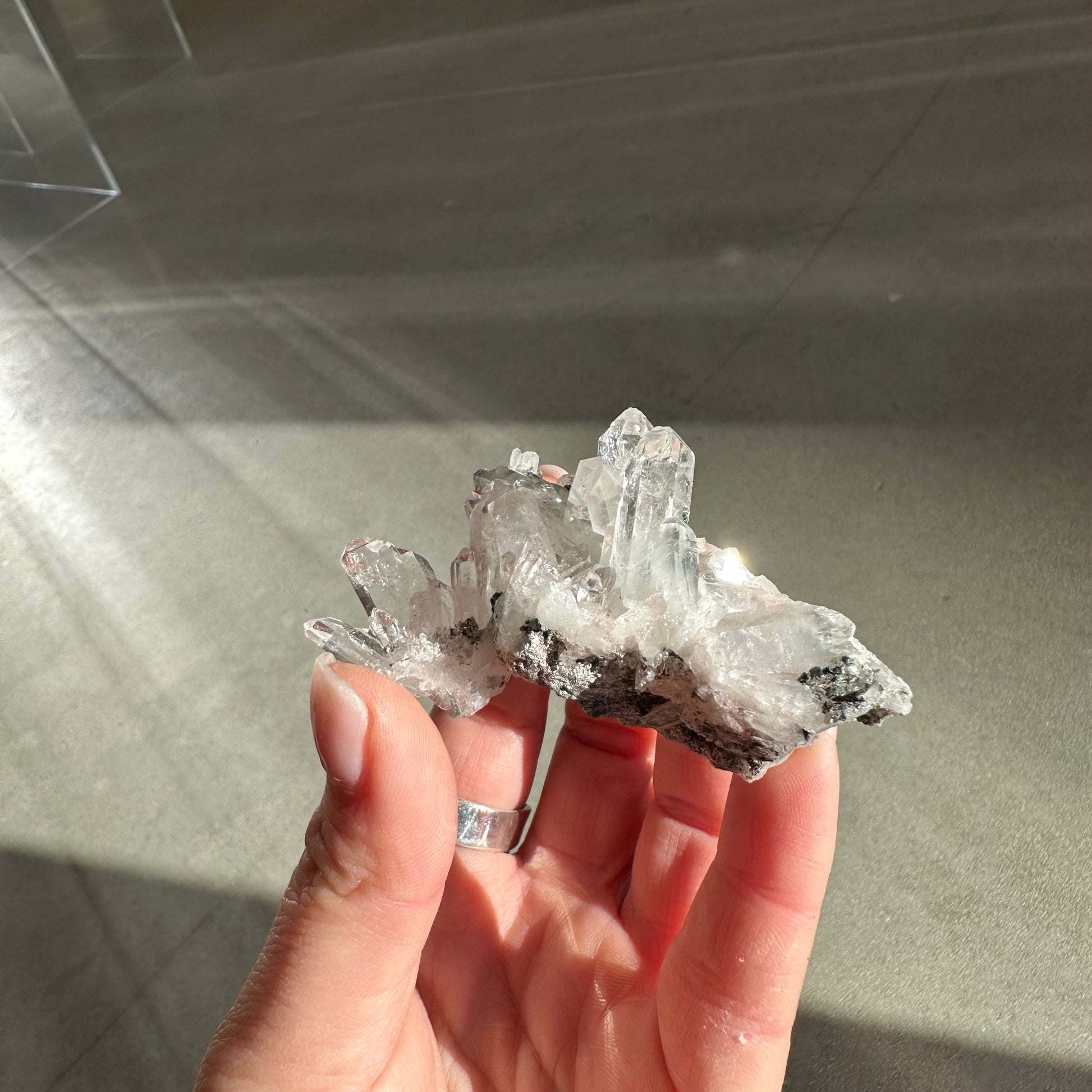 Pink Lemurian Quartz Cluster 56g