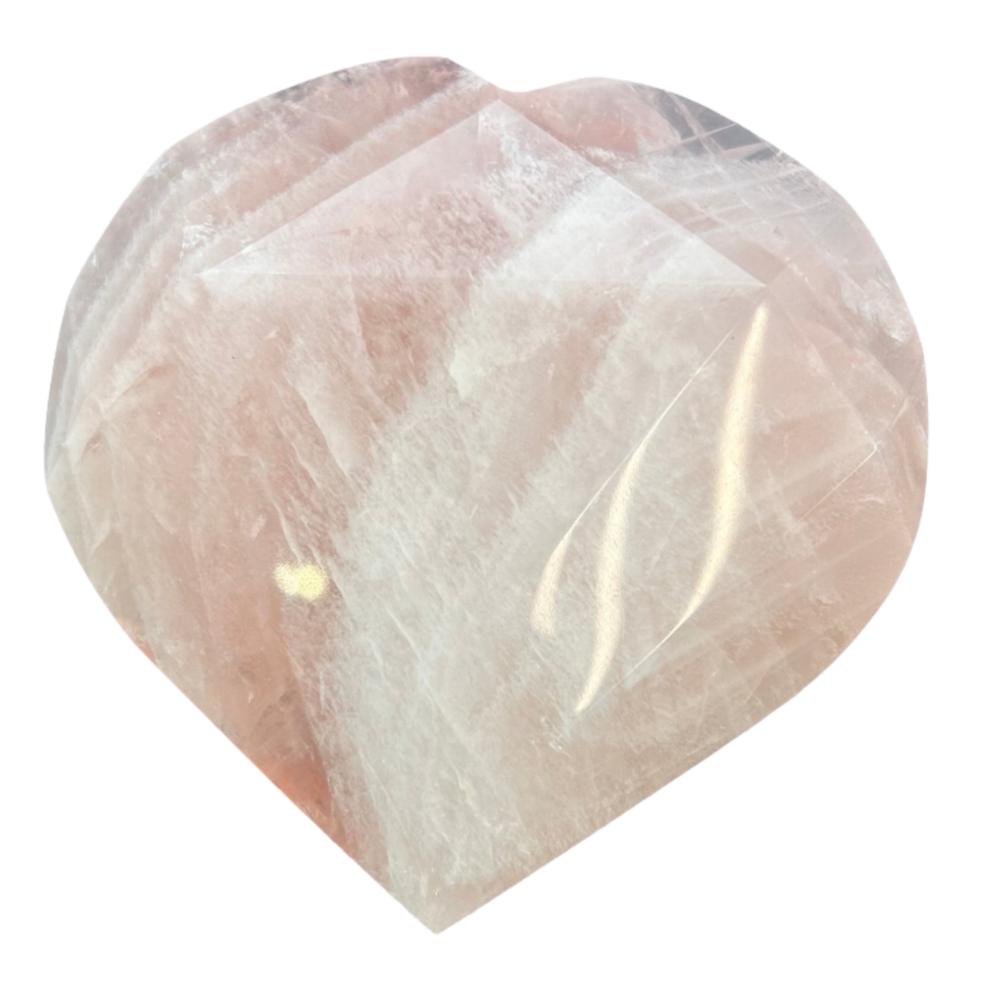 Rose Quartz Faceted Heart 477g