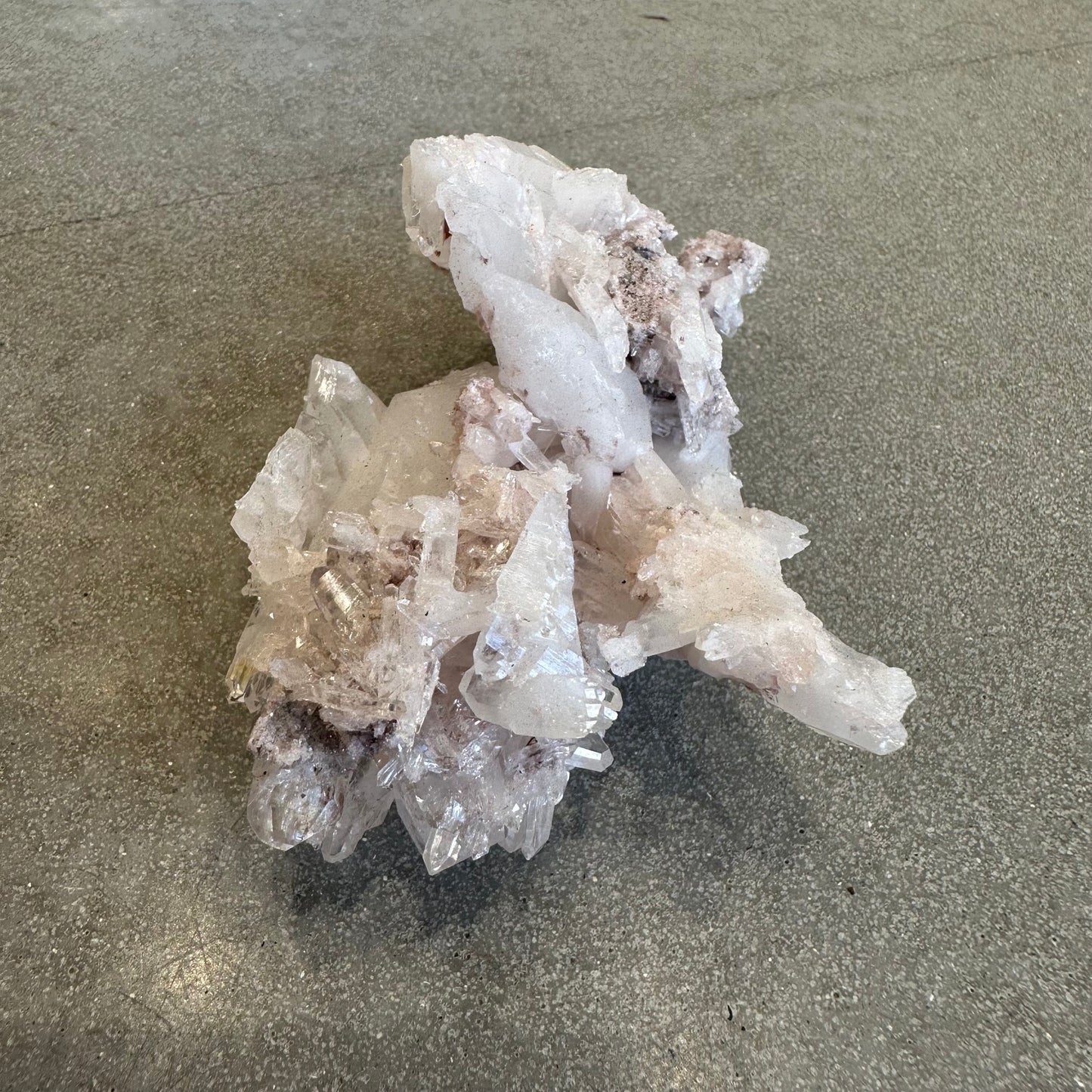 Pink Lemurian Quartz Cluster 139g