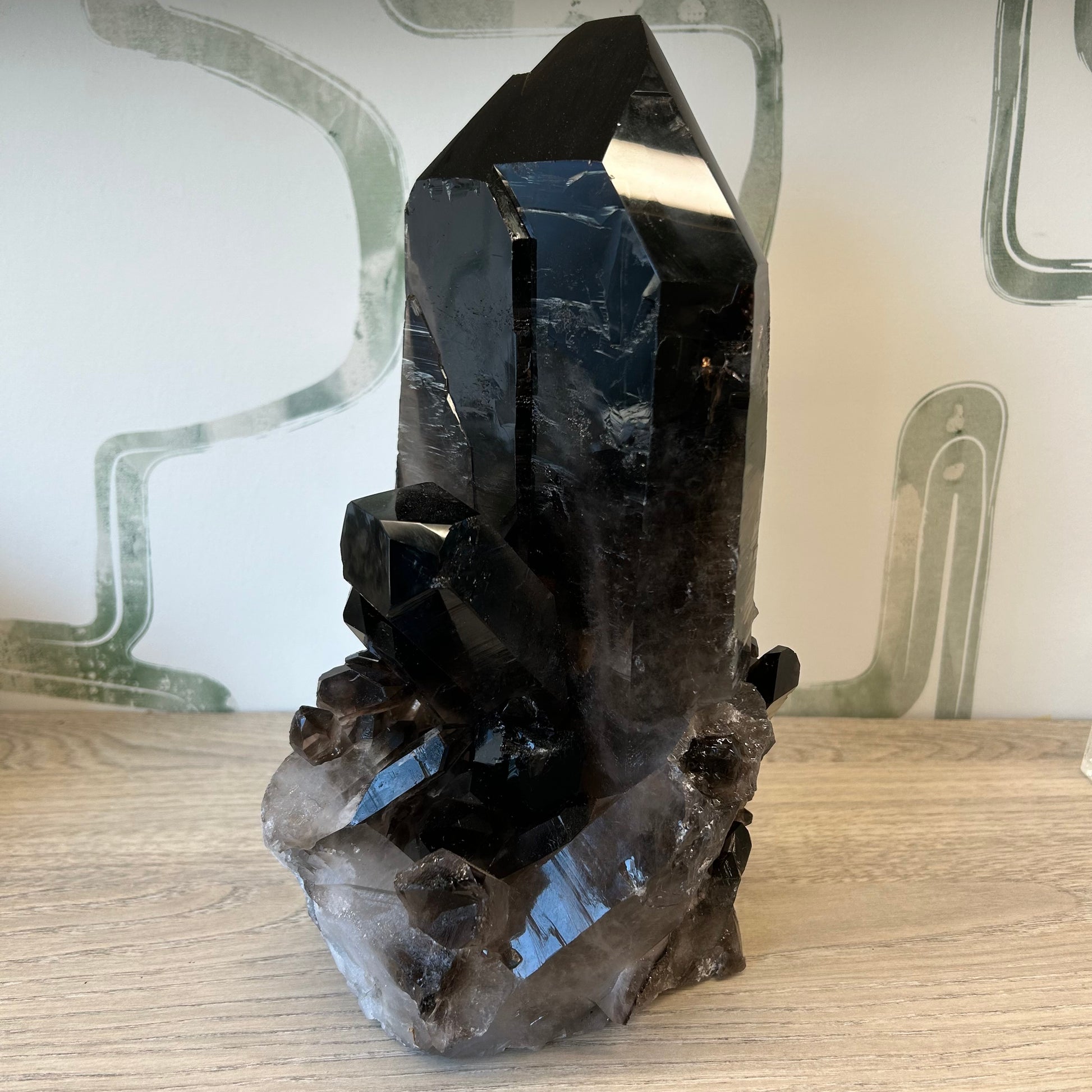 Smoky Quartz Point Cluster