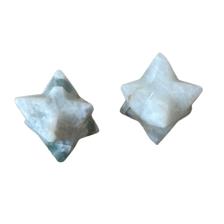 Agate Merkaba Mini stones for rebalancing mind, body, and spirit, cleansing aura, and healing skin disorders.