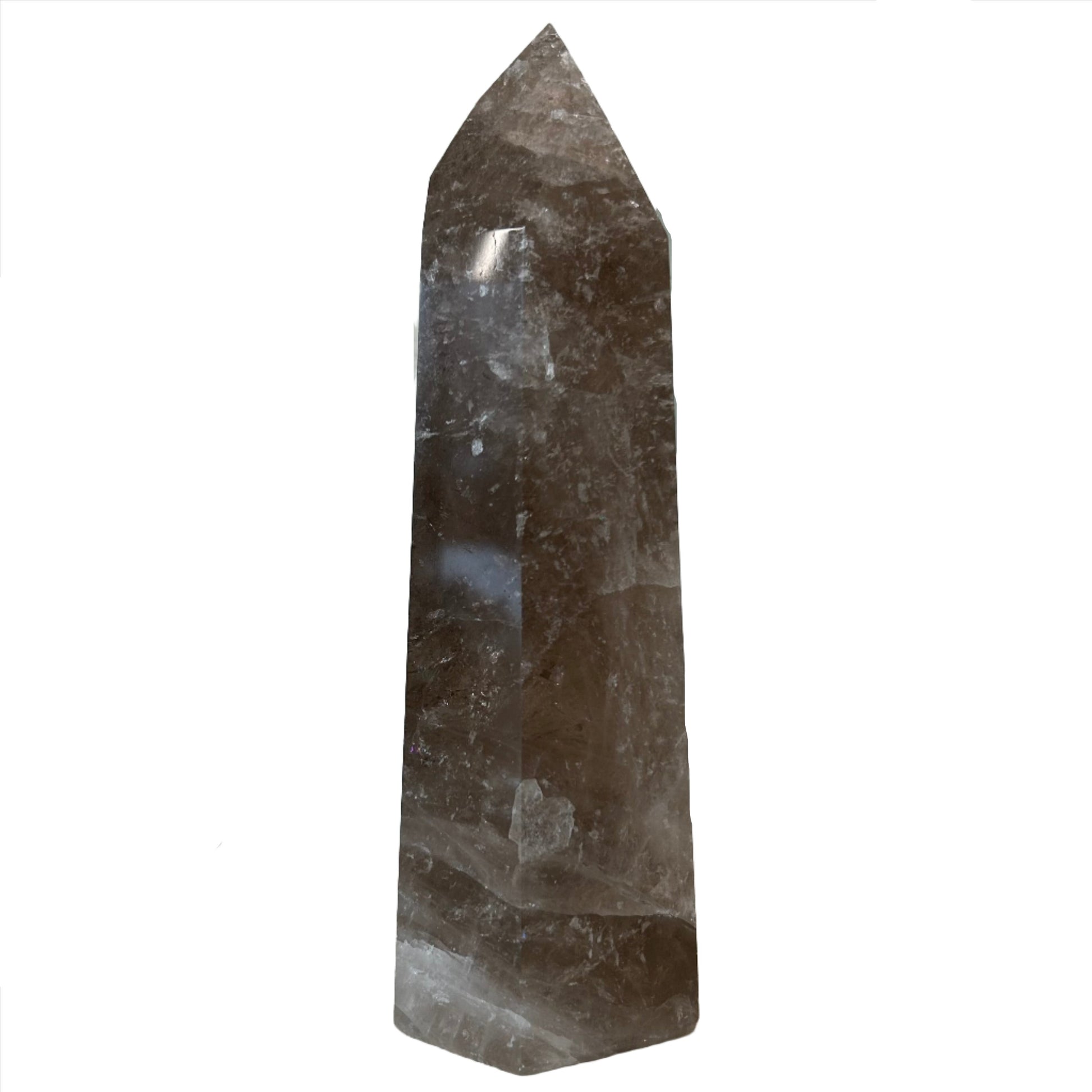 Smoky Quartz Tower 1026g, a grounding crystal that neutralizes negative energies and promotes emotional peace.