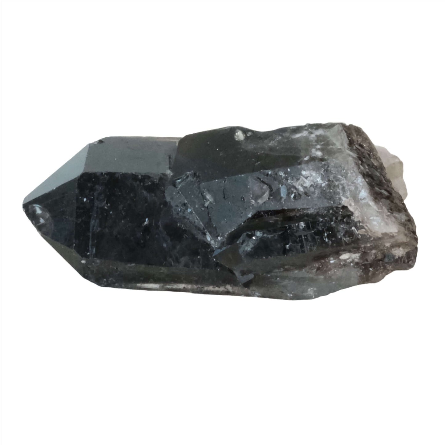 Smoky Quartz Point Cluster, grounding crystal for neutralizing negative energies and promoting emotional stability and well-being.