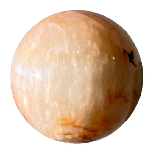 Carnelian sphere 256g, boosts vitality, creativity, and fertility, aids in healing and promotes positive life choices.