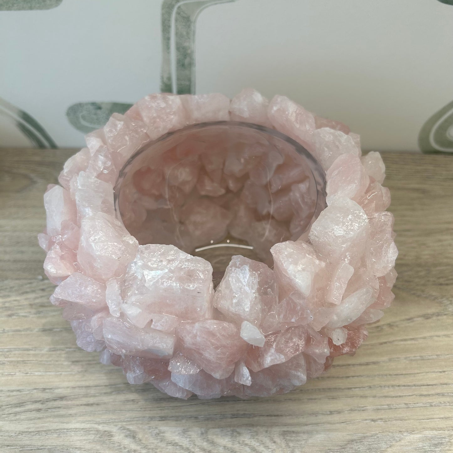Natural Rose Gemstone Vase