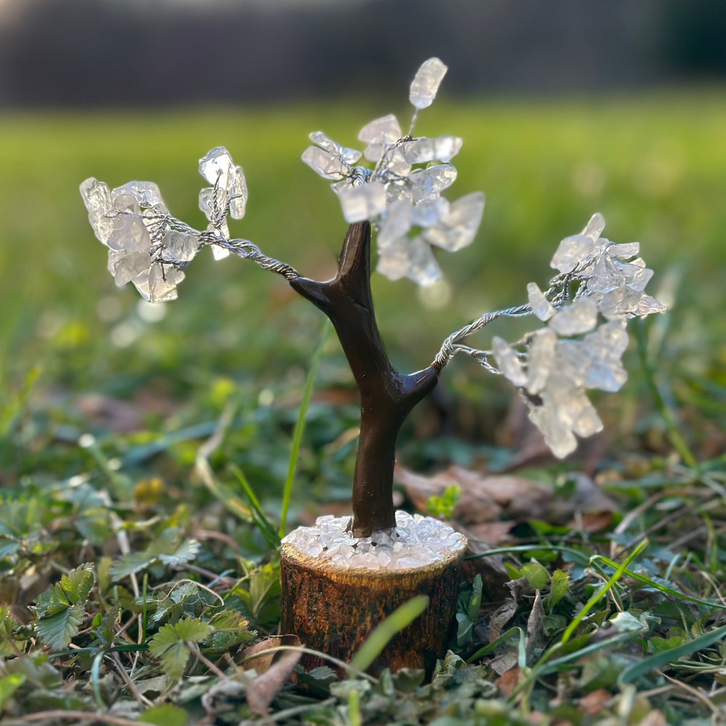 Clear Quartz Gem Tree 4.5-5" 60 Beads