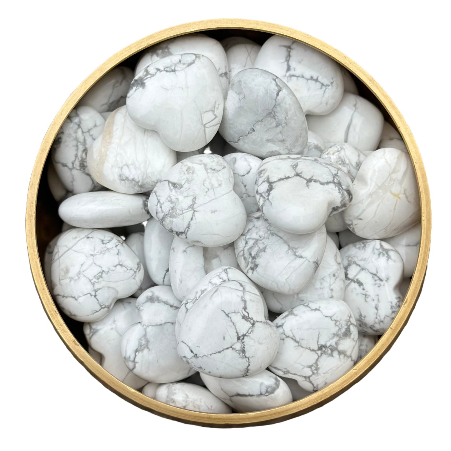 Howlite Heart 25MM
