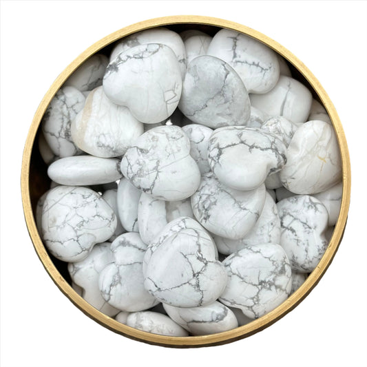 Howlite Heart 25MM