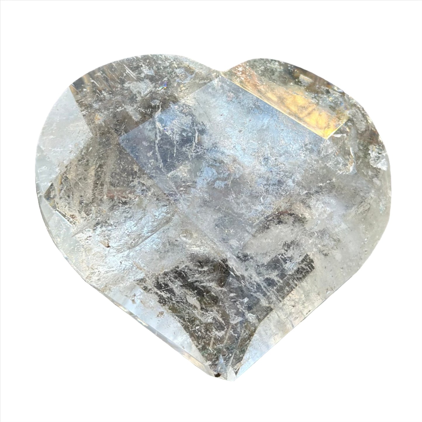 Clear Quartz Faceted Heart 440g