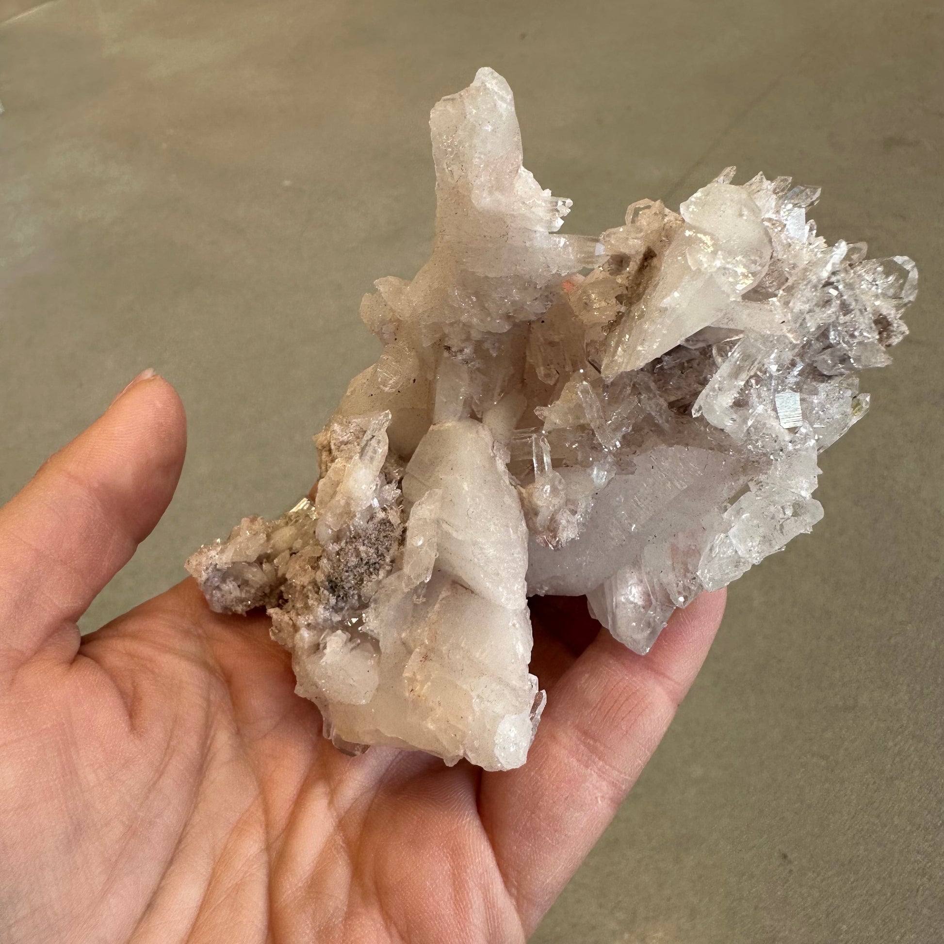 Pink Lemurian Quartz Cluster 139g