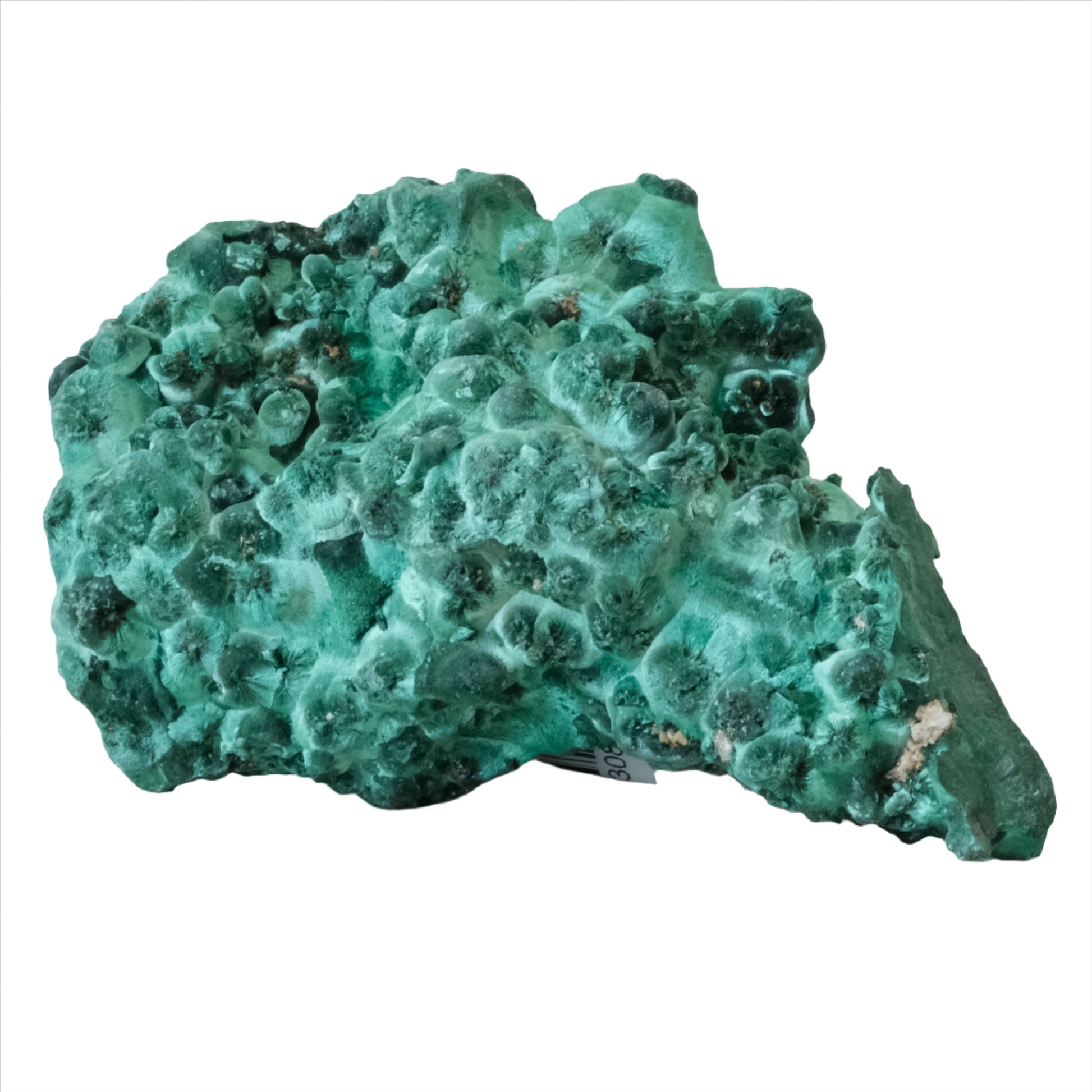 Natural green malachite raw form gemstone, 358g, with vibrant color and healing properties.