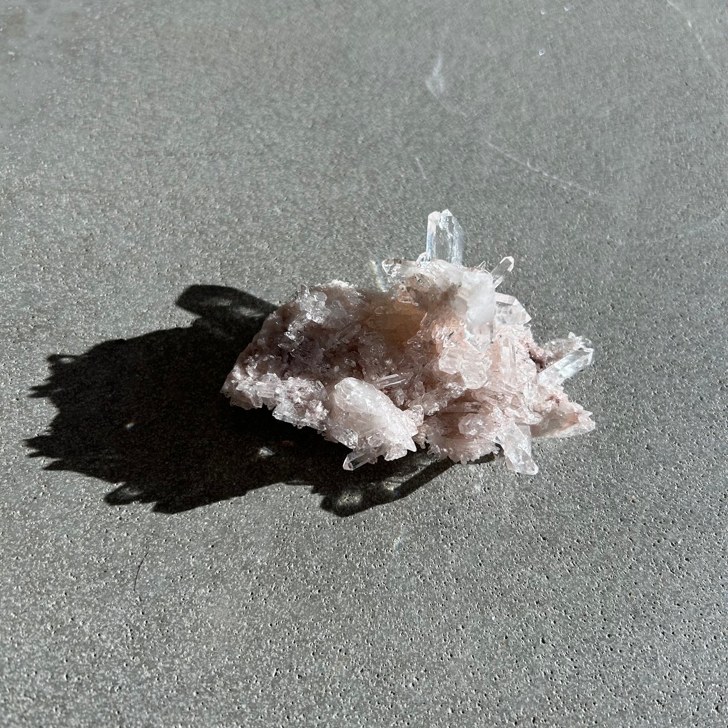 Pink Lemurian Quartz Cluster 58g