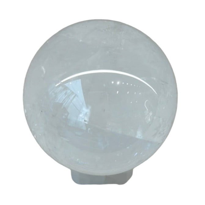 Optical Calcite Sphere 240g, large crystal ball promoting healing, intuition, and stress relief. Diameter 2.1".