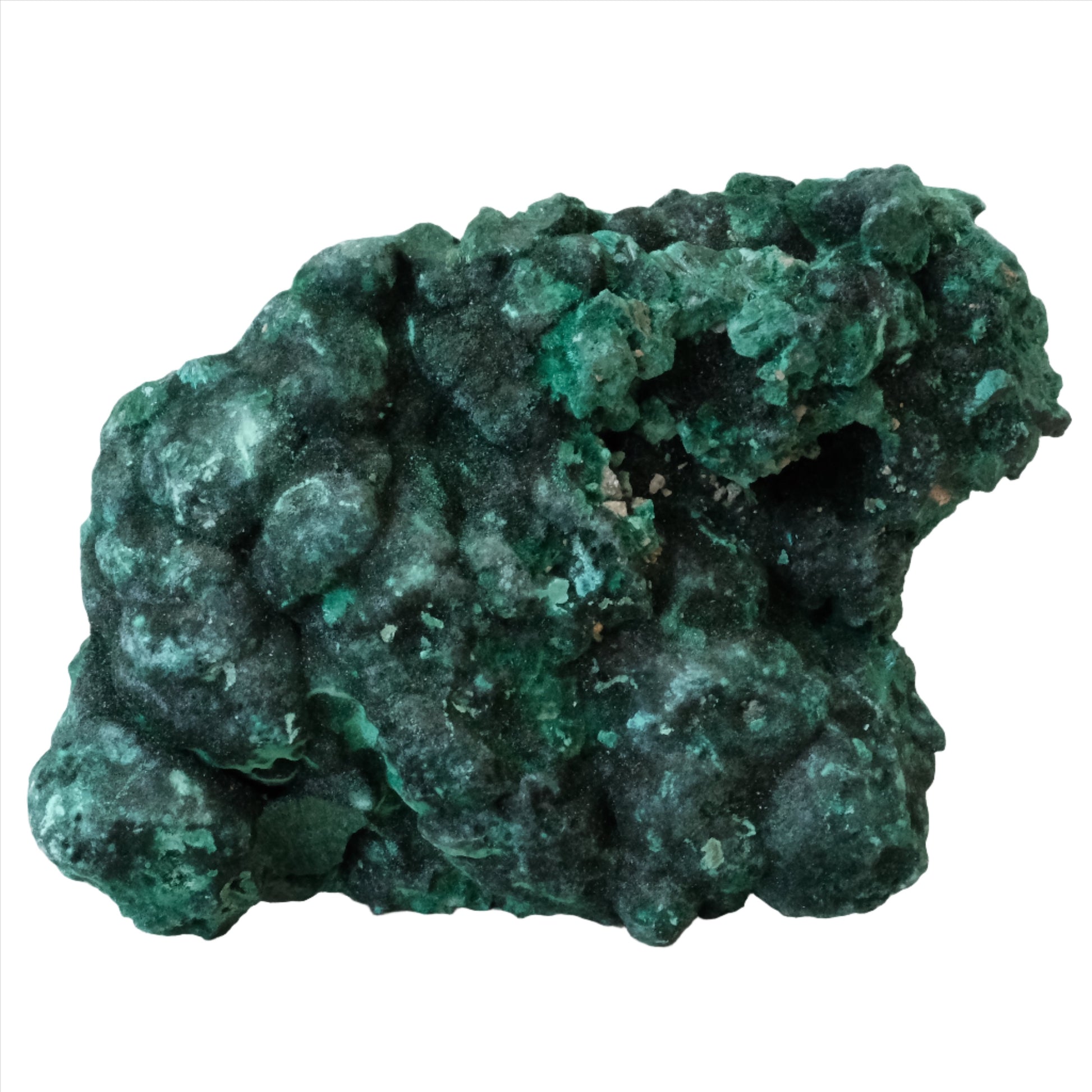 Natural raw malachite gemstone, 368g, vibrant green color with healing properties for physical, emotional, and spiritual benefits.
