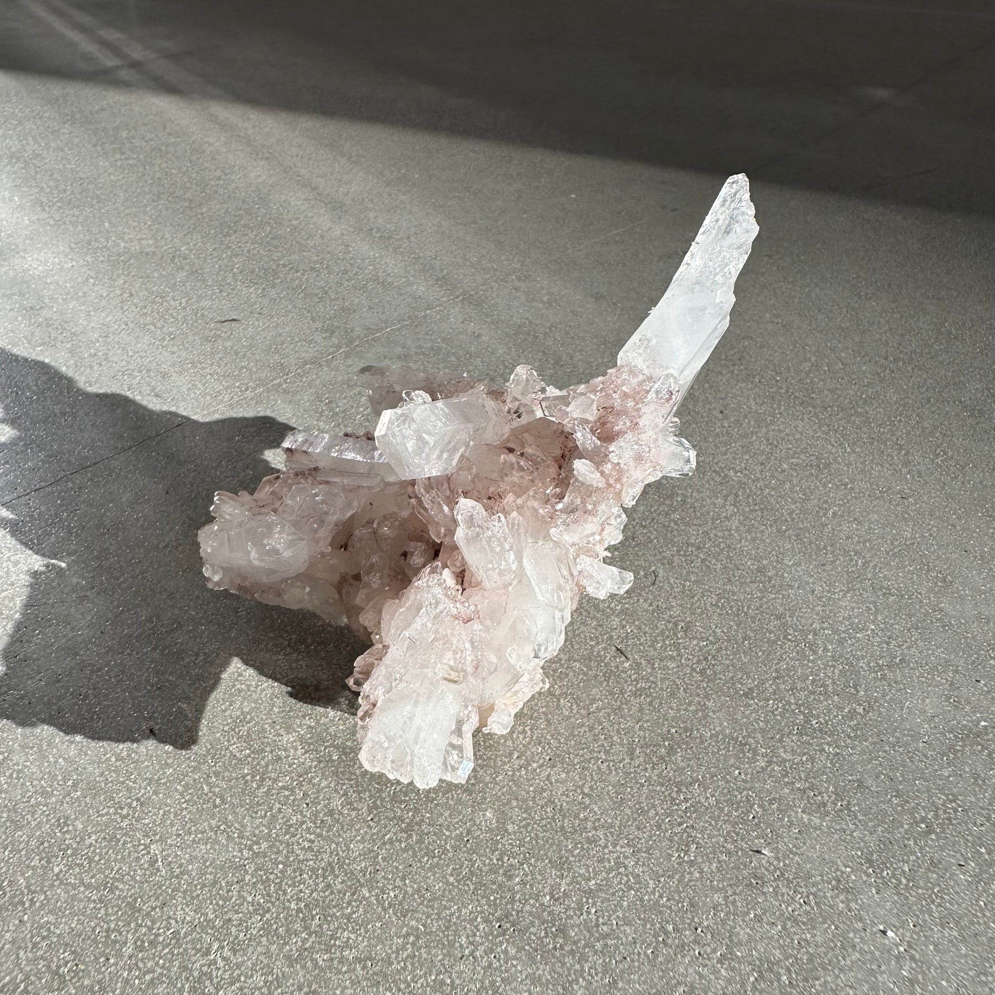 Pink Lemurian Quartz Cluster 156g