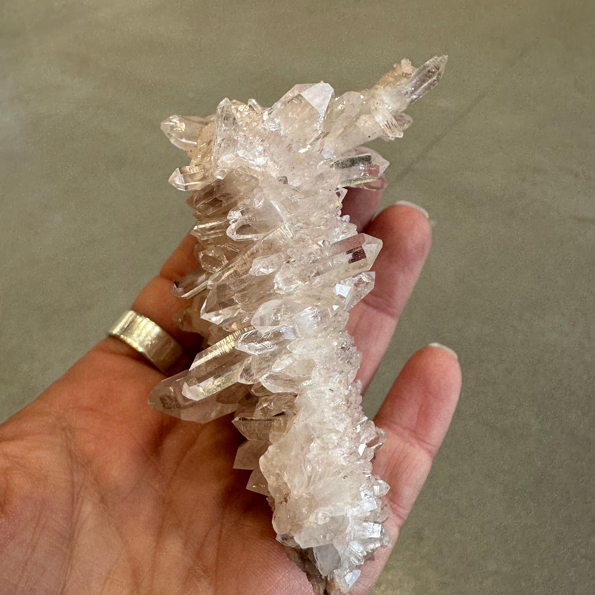 Pink Lemurian Quartz Cluster 142g