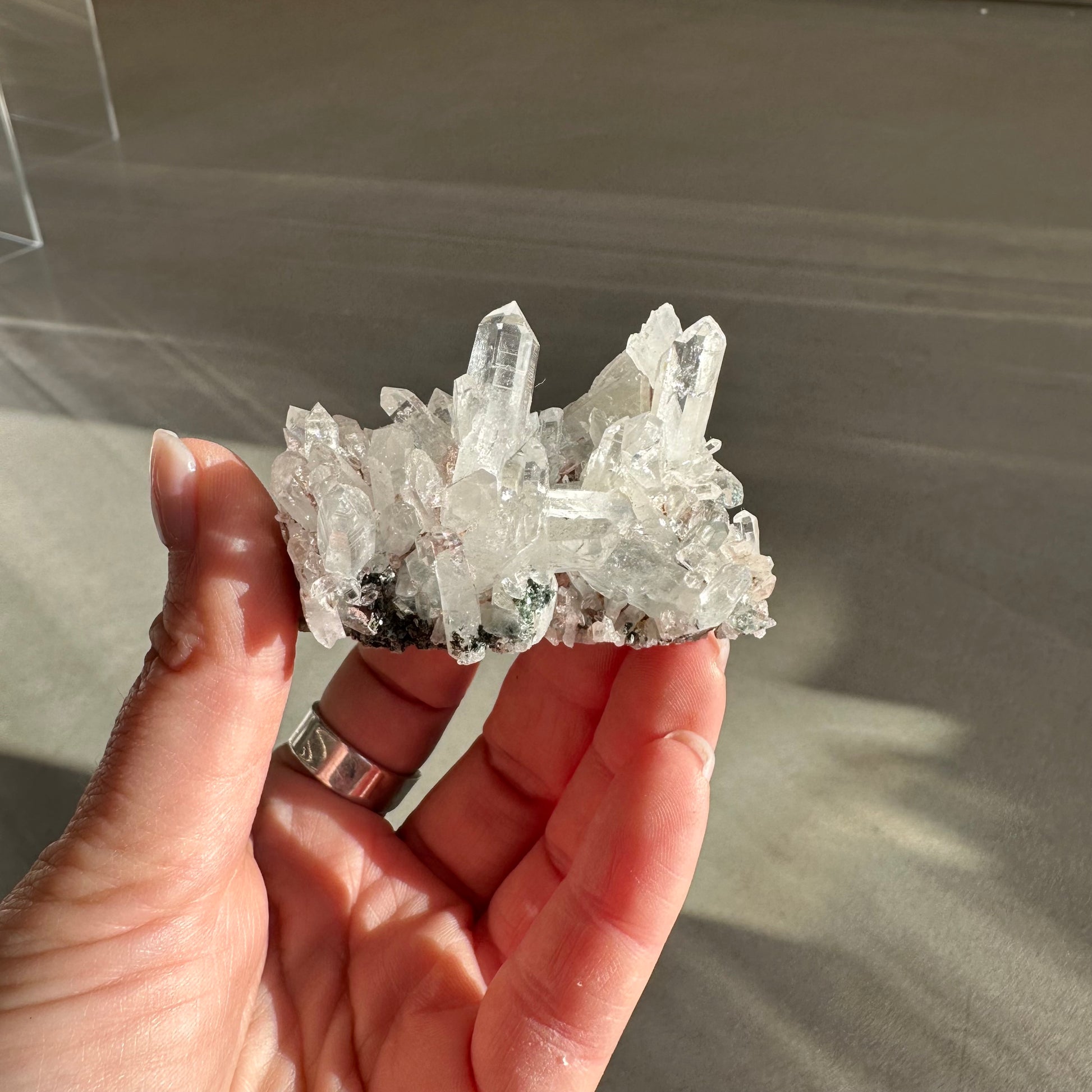 Pink Lemurian Quartz Cluster 62g