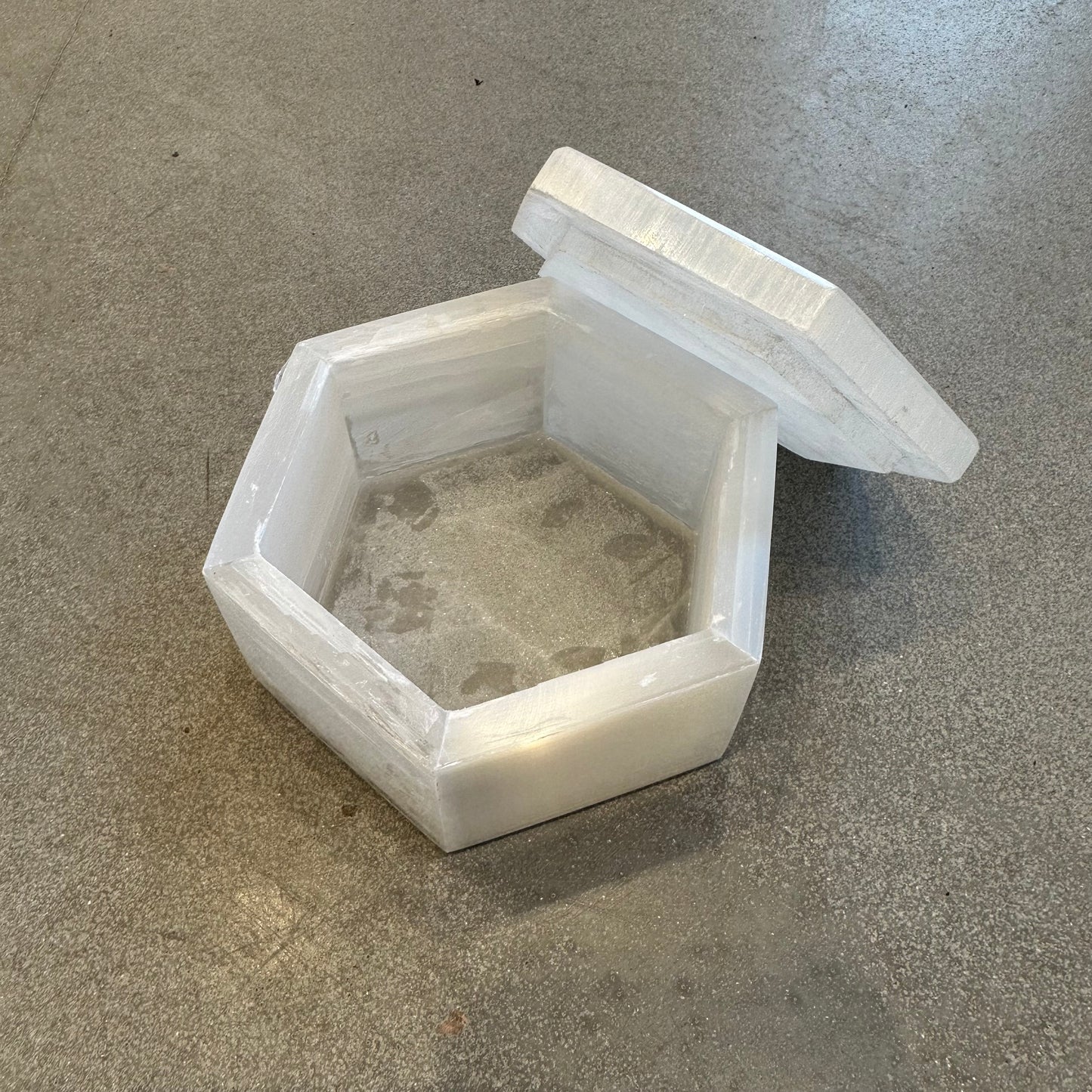 Selenite Hexagon Box