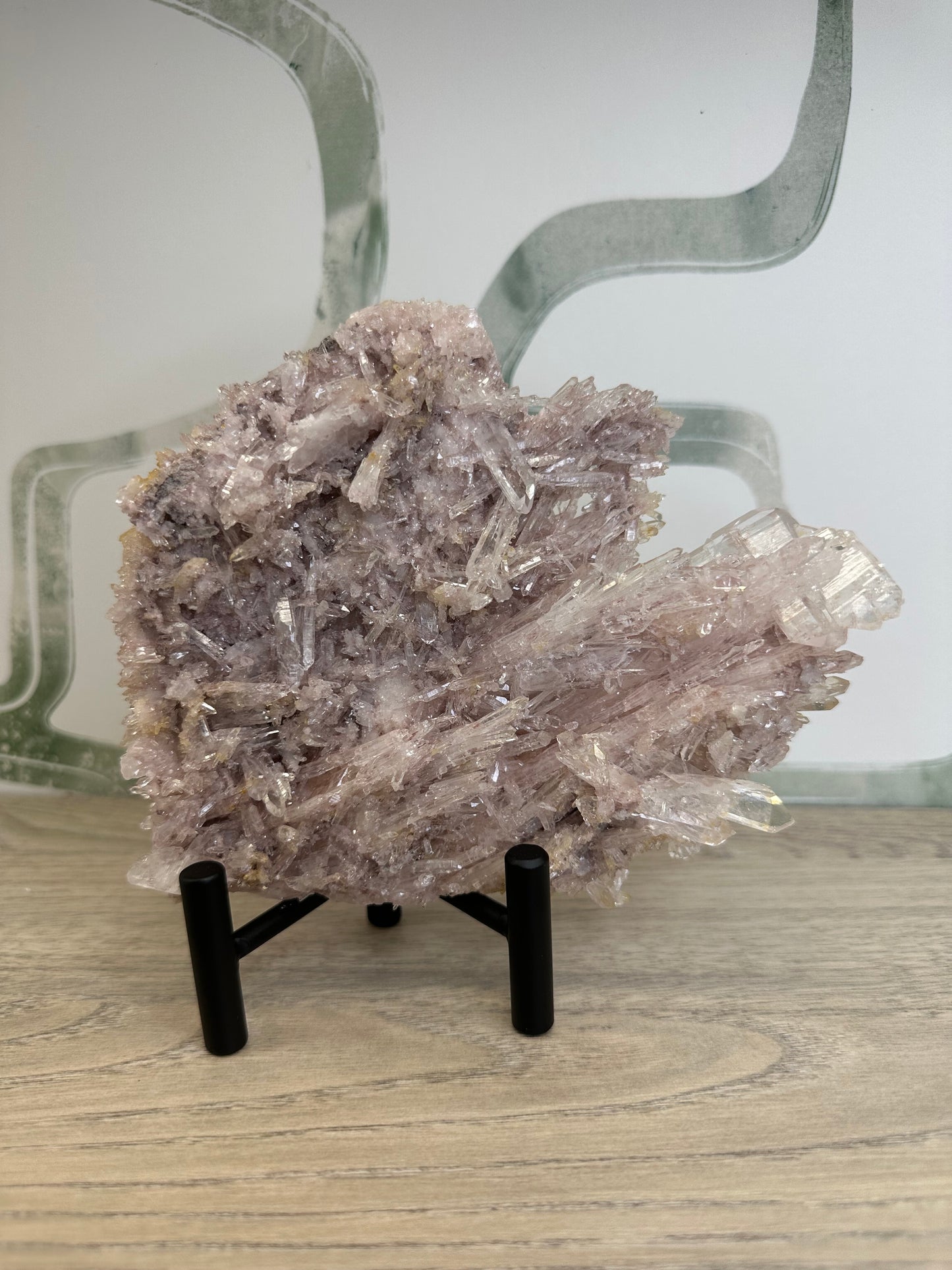 Pink Lemurian Quartz Cluster 590g
