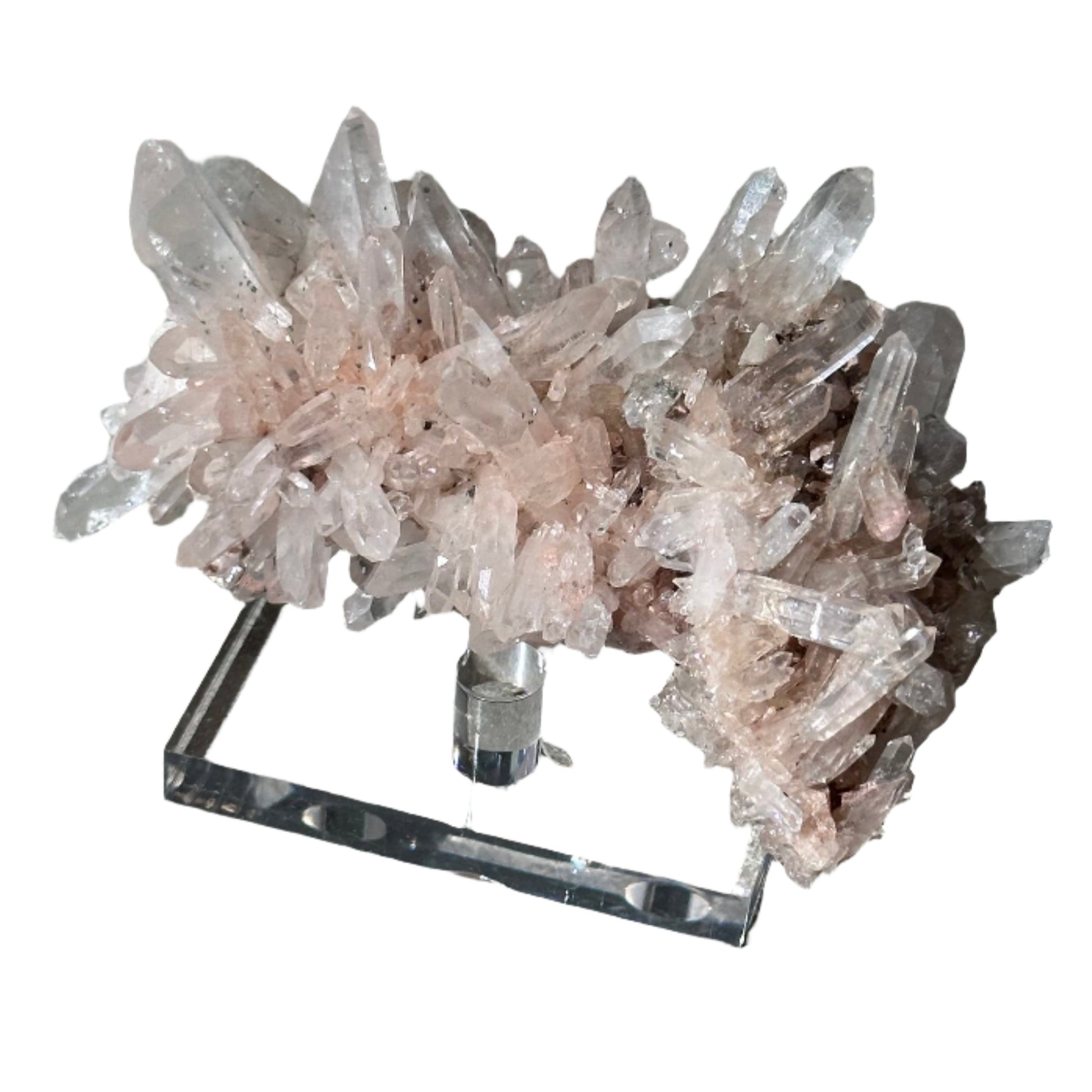 Pink Lemurian Quartz Cluster 200g