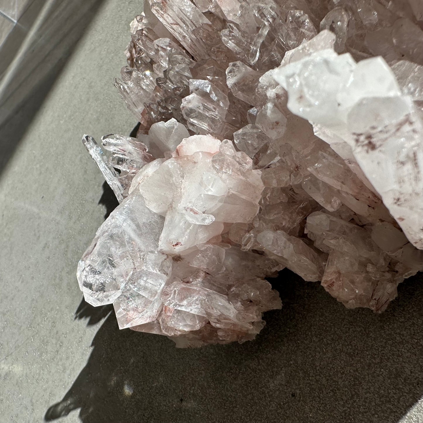 Pink Lemurian Quartz Cluster with Rutile 2.3kg