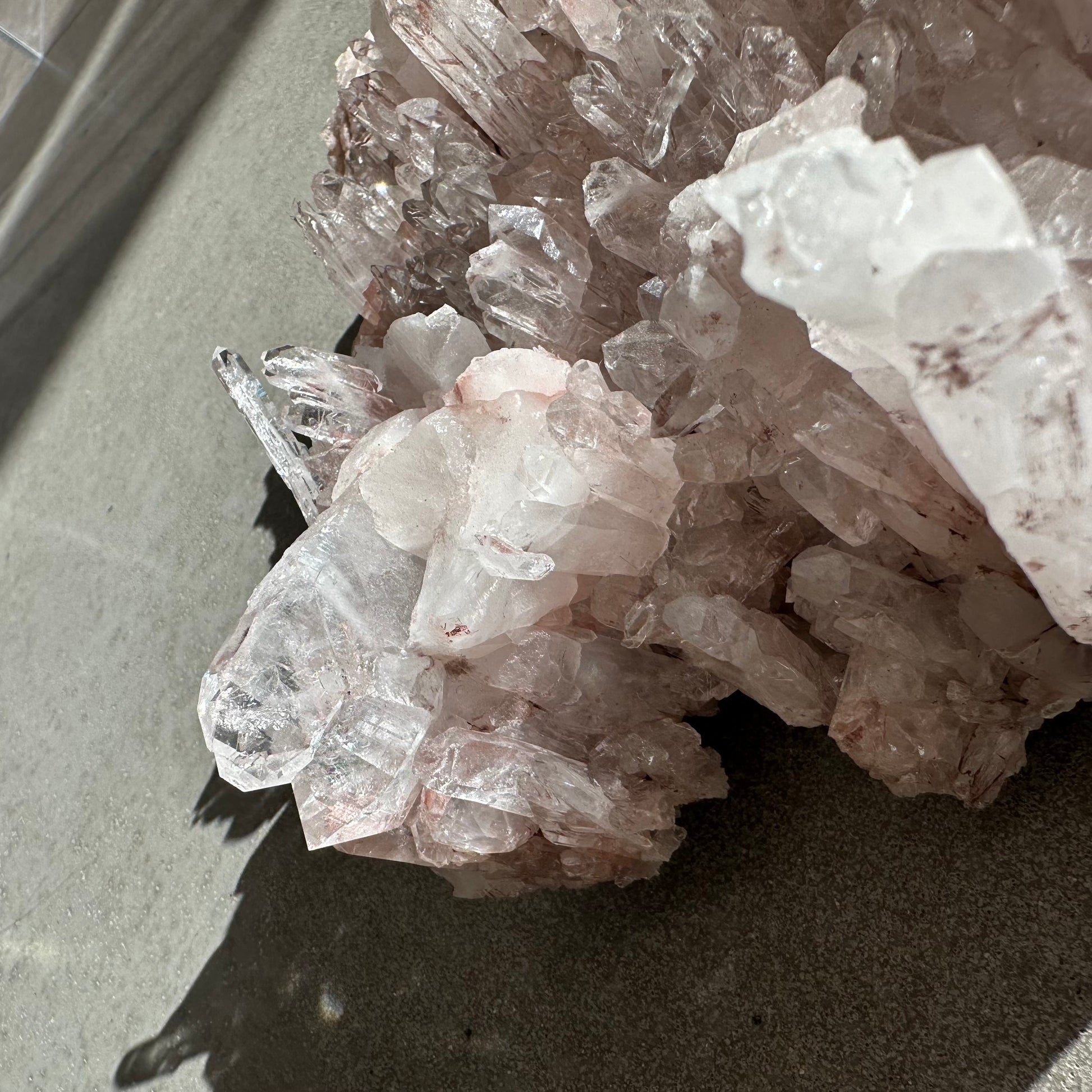 Pink Lemurian Quartz Cluster with Rutile 2.3kg
