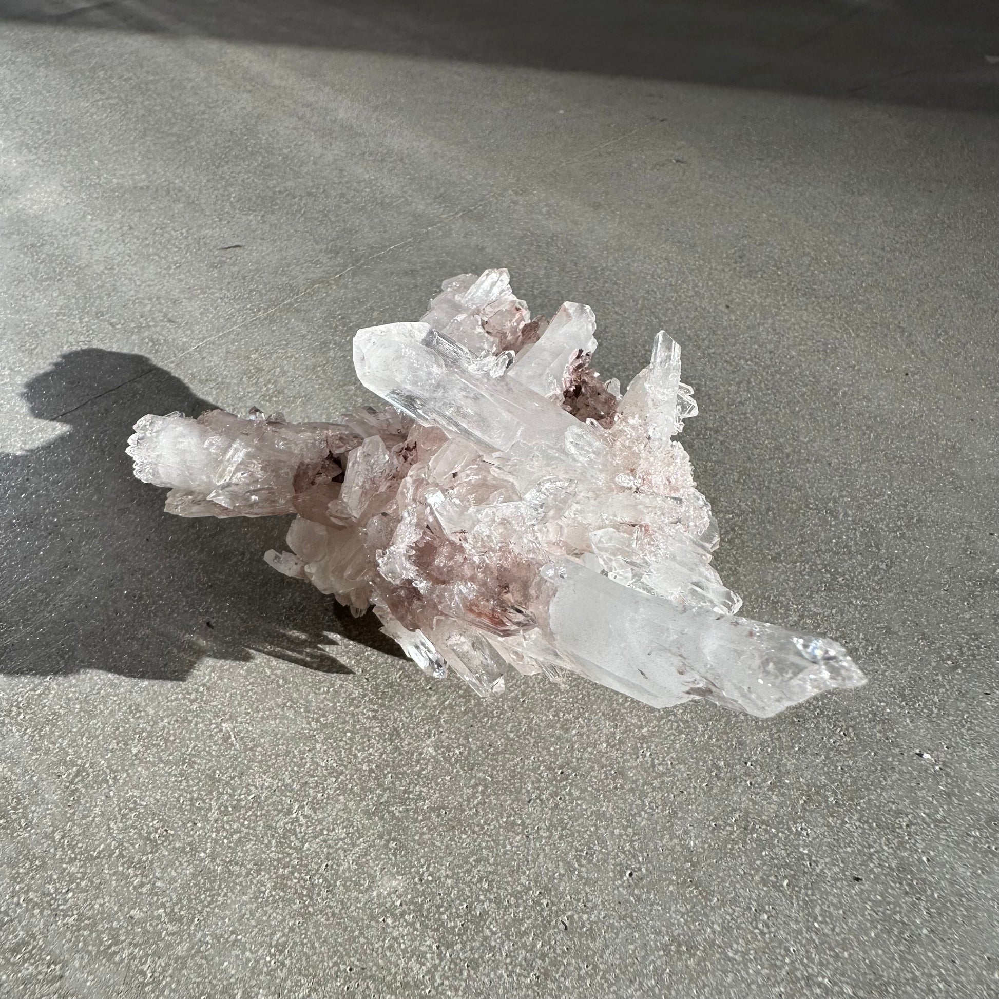 Pink Lemurian Quartz Cluster 156g