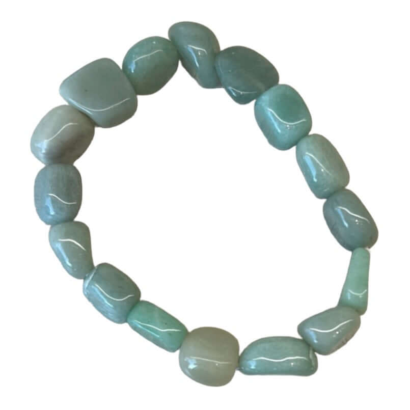 Green Aventurine bracelet with pebble beads promoting balance and emotional well-being, known for cleansing energy centers.