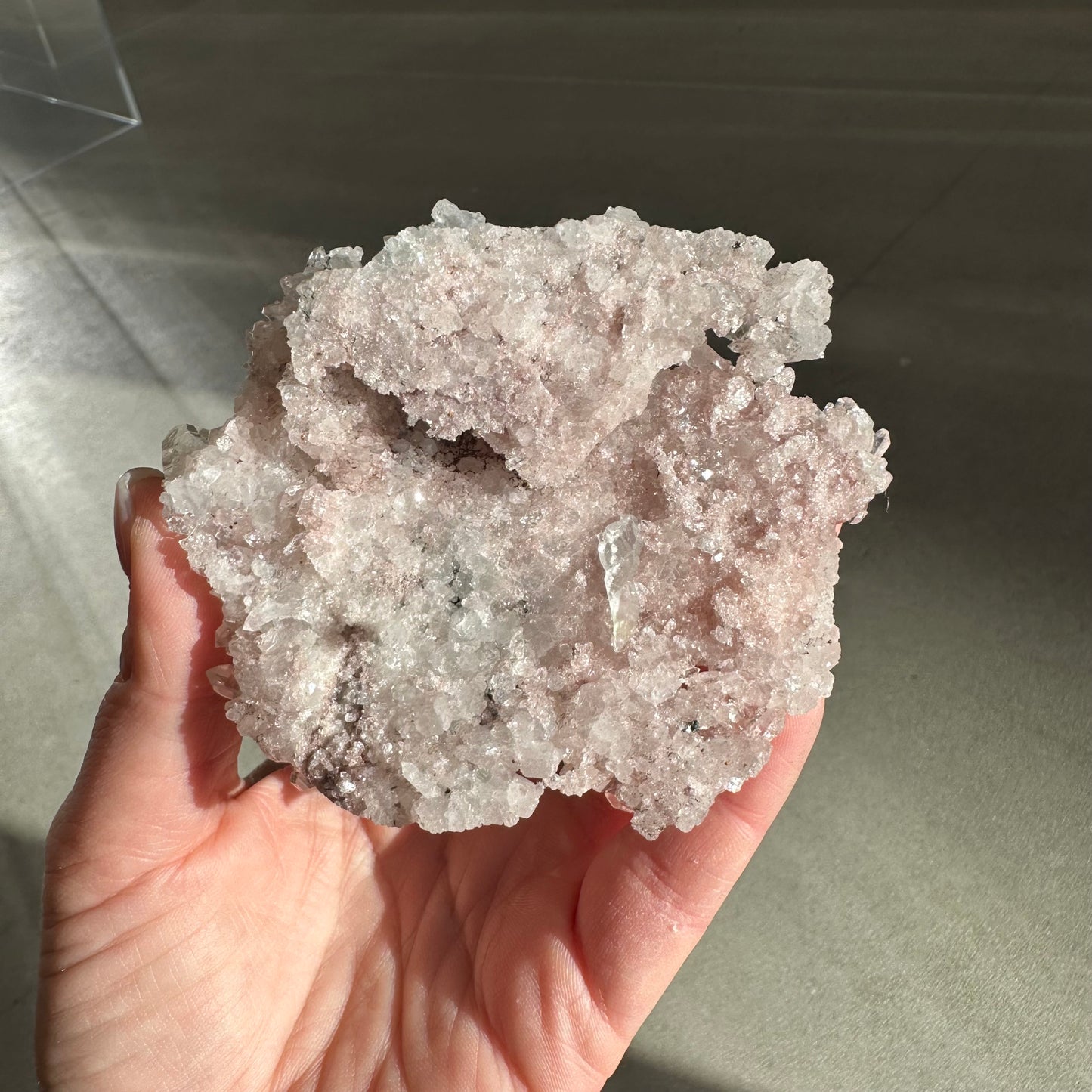 Pink Lemurian Quartz Cluster 129g