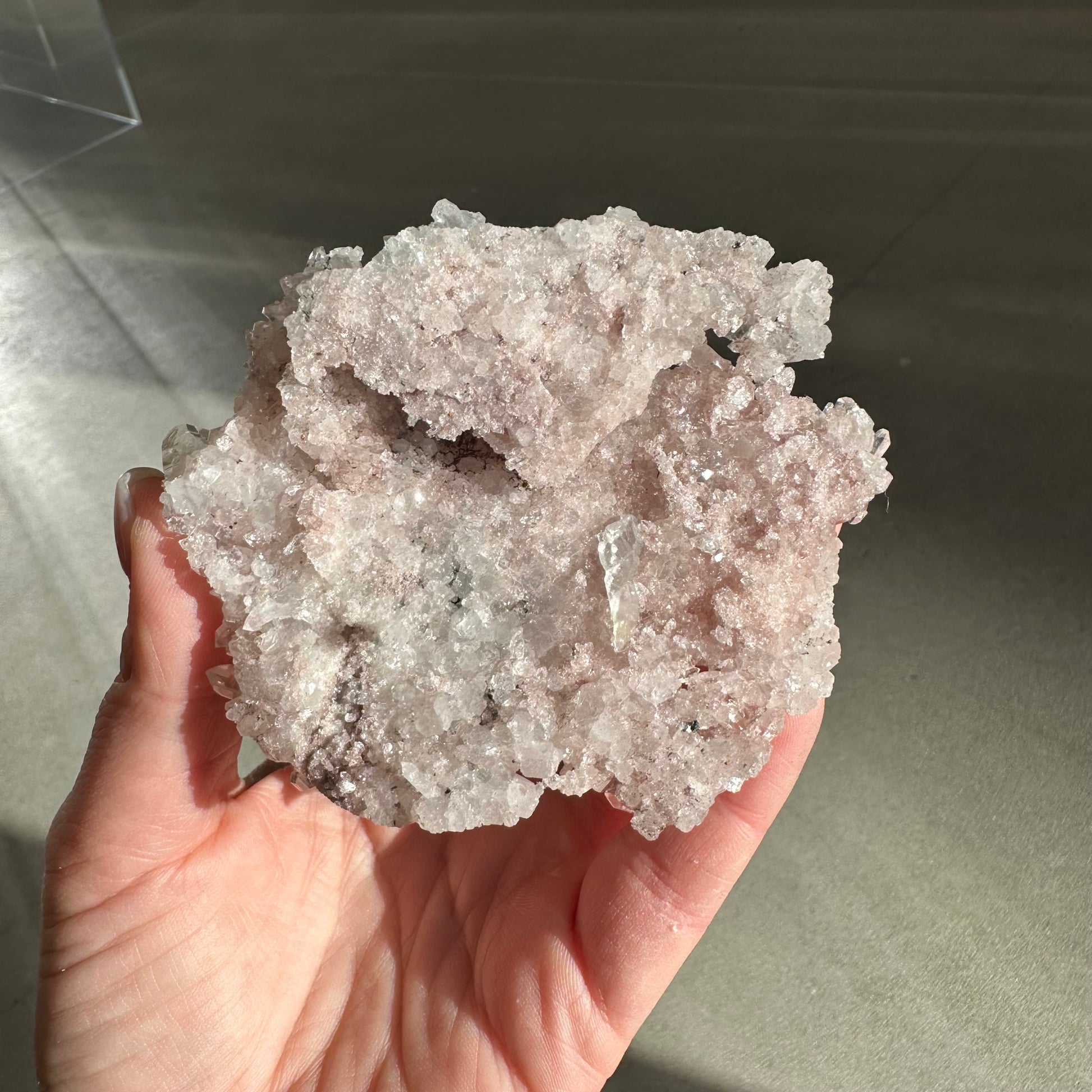 Pink Lemurian Quartz Cluster 129g