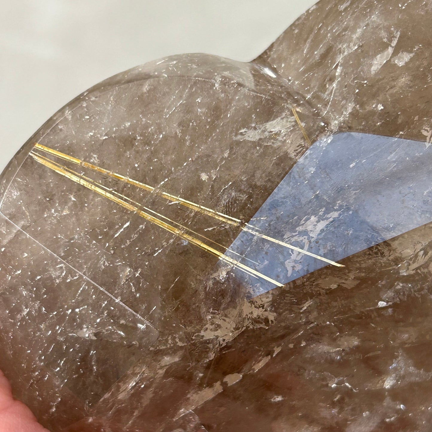 Smoky Quartz Rutilated Faceted Heart 622g