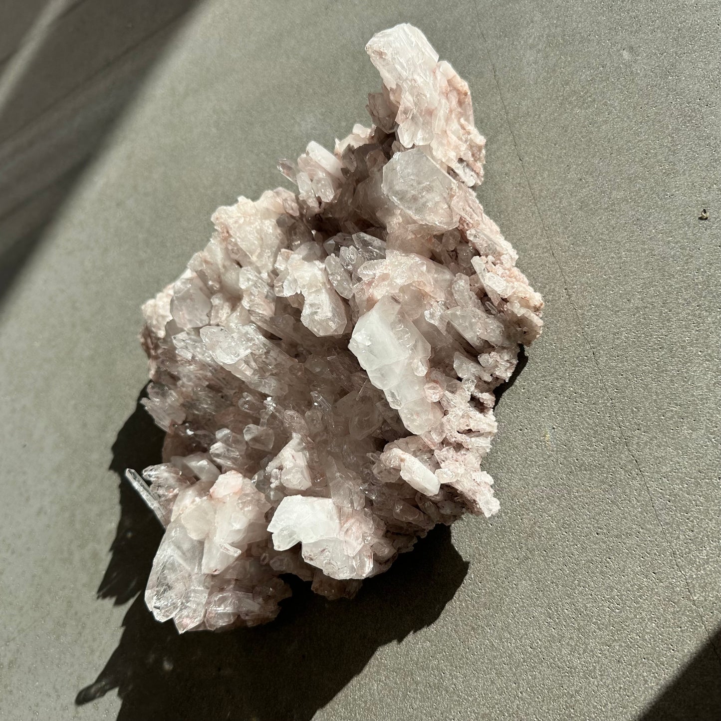 Pink Lemurian Quartz Cluster with Rutile 2.3kg