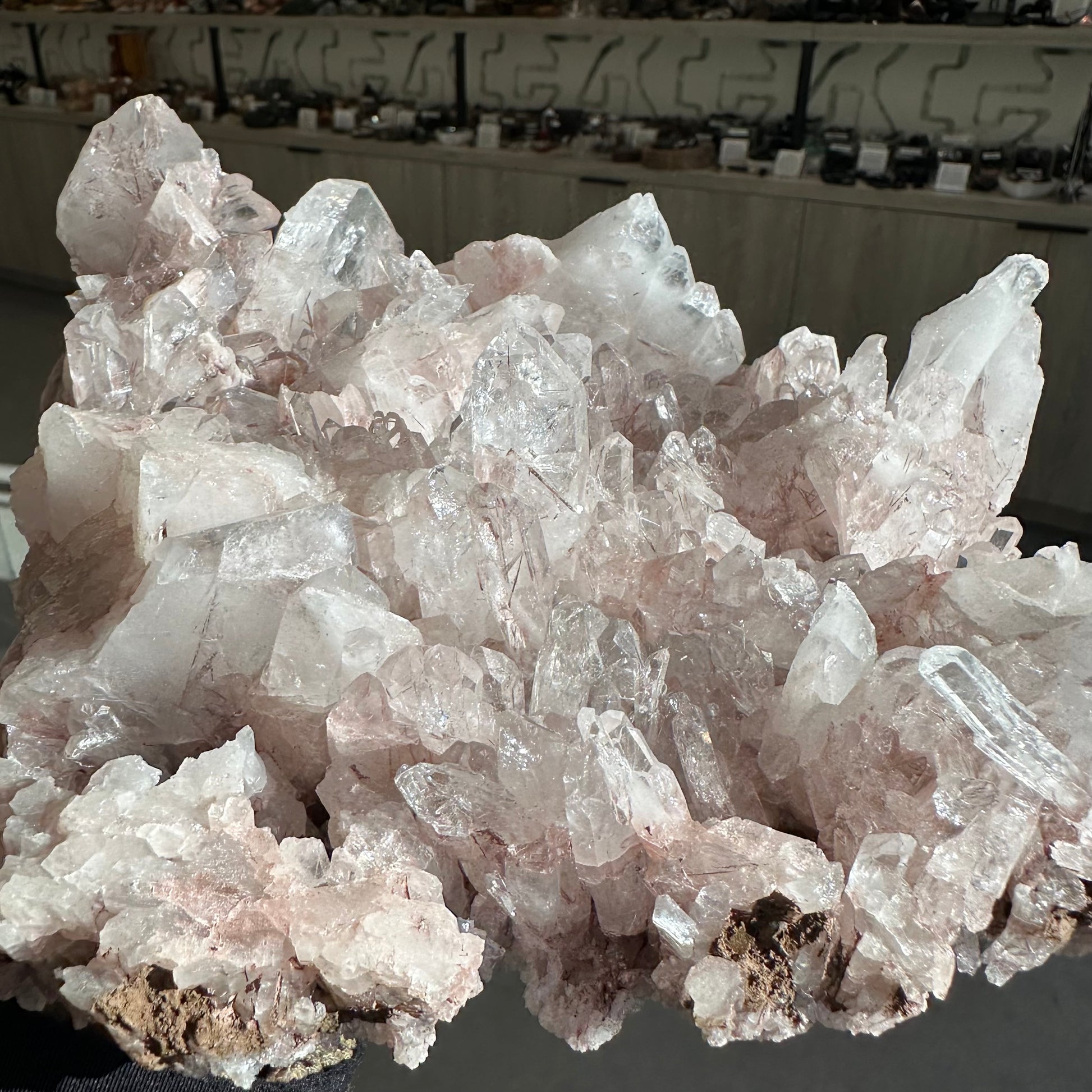 Pink Lemurian Quartz Cluster with Rutile 2.3kg