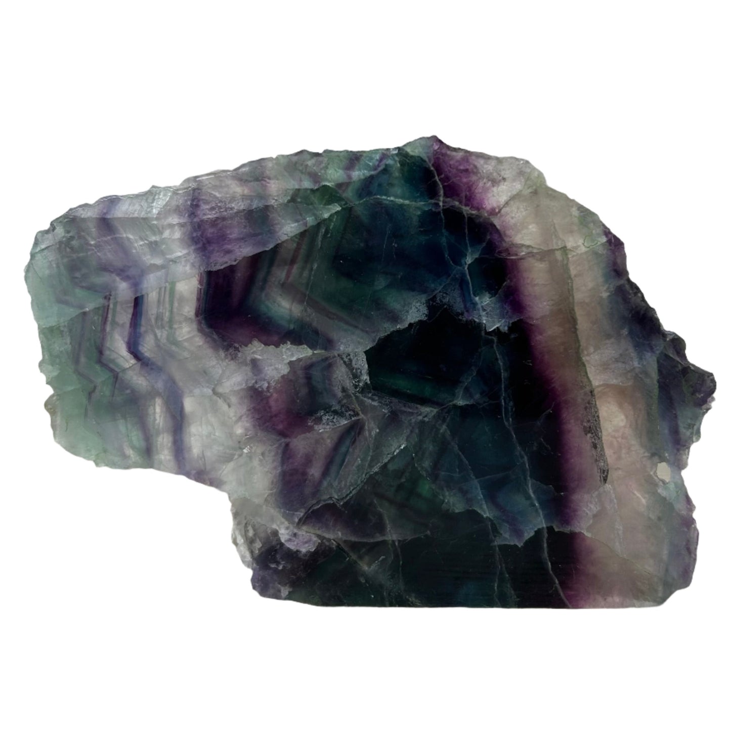 Fluorite Half Polished Slab 487g