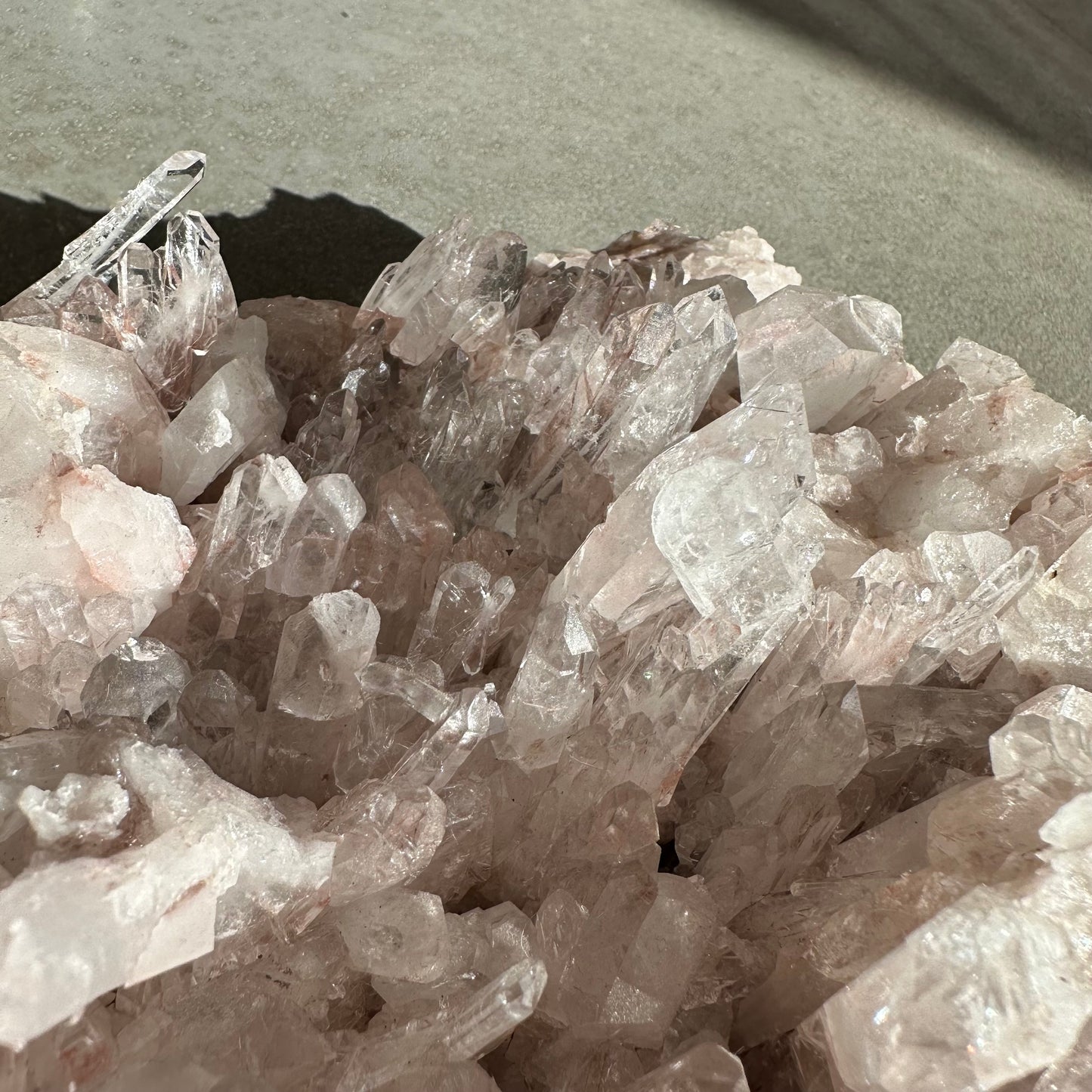 Pink Lemurian Quartz Cluster with Rutile 2.3kg
