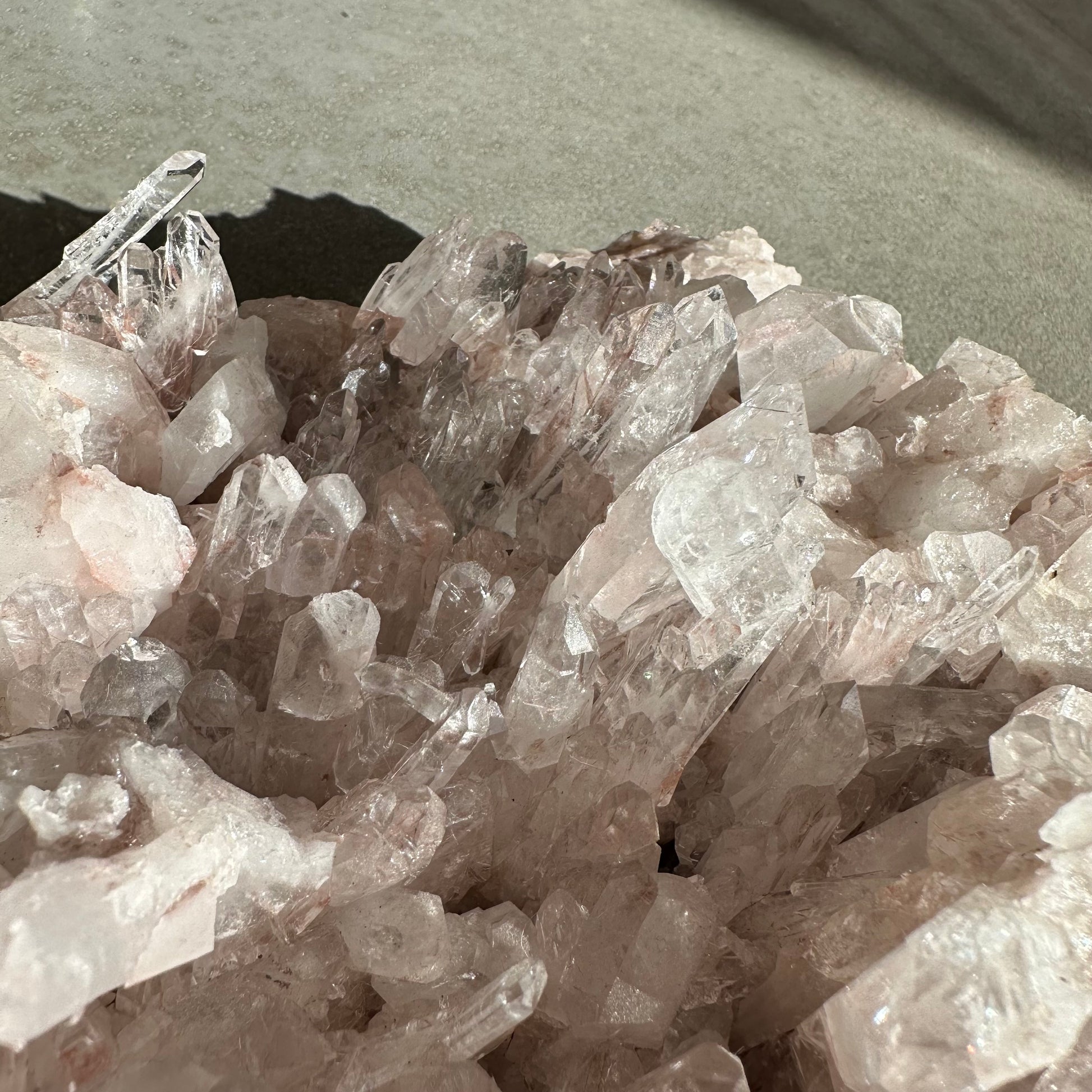 Pink Lemurian Quartz Cluster with Rutile 2.3kg
