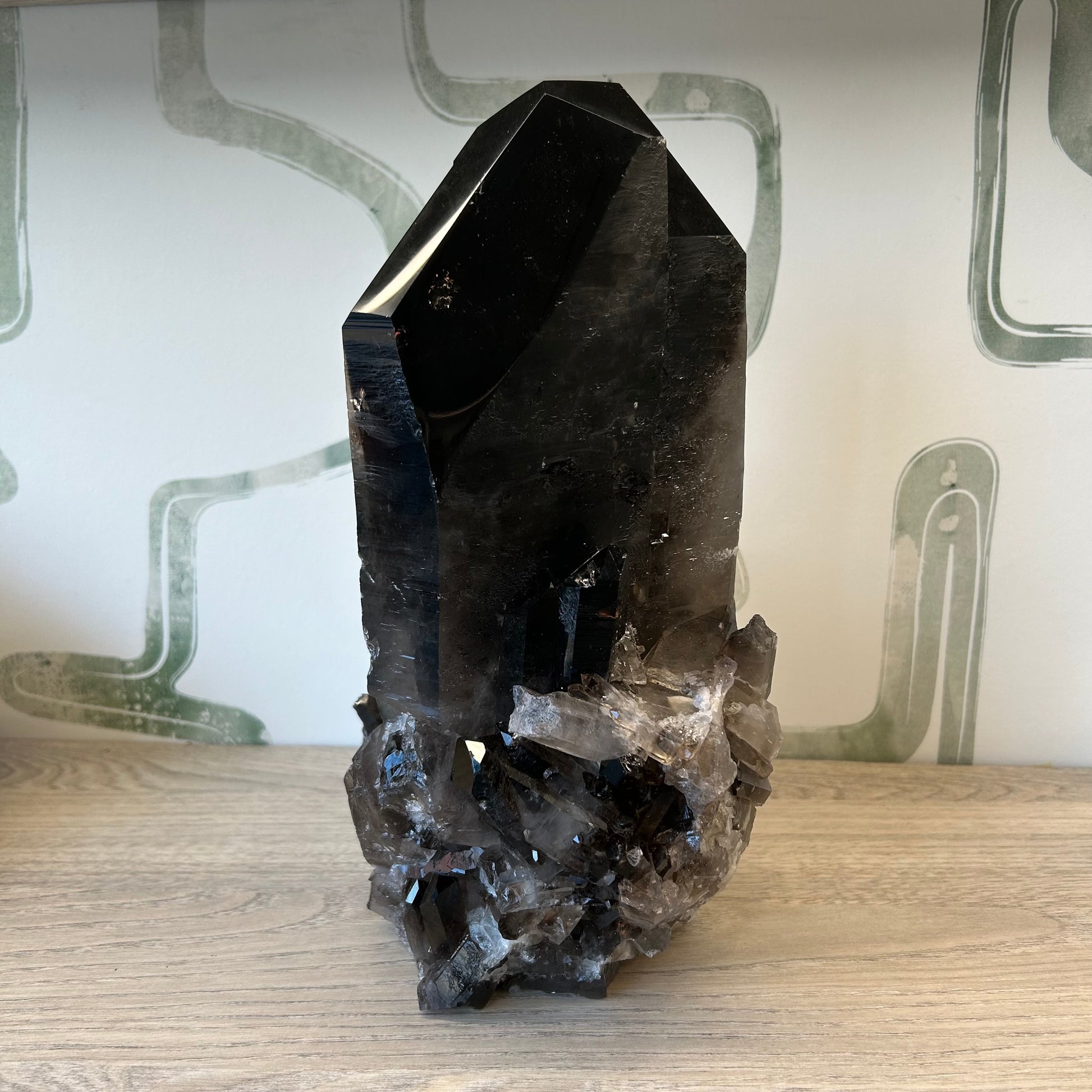 Smoky Quartz Point Cluster