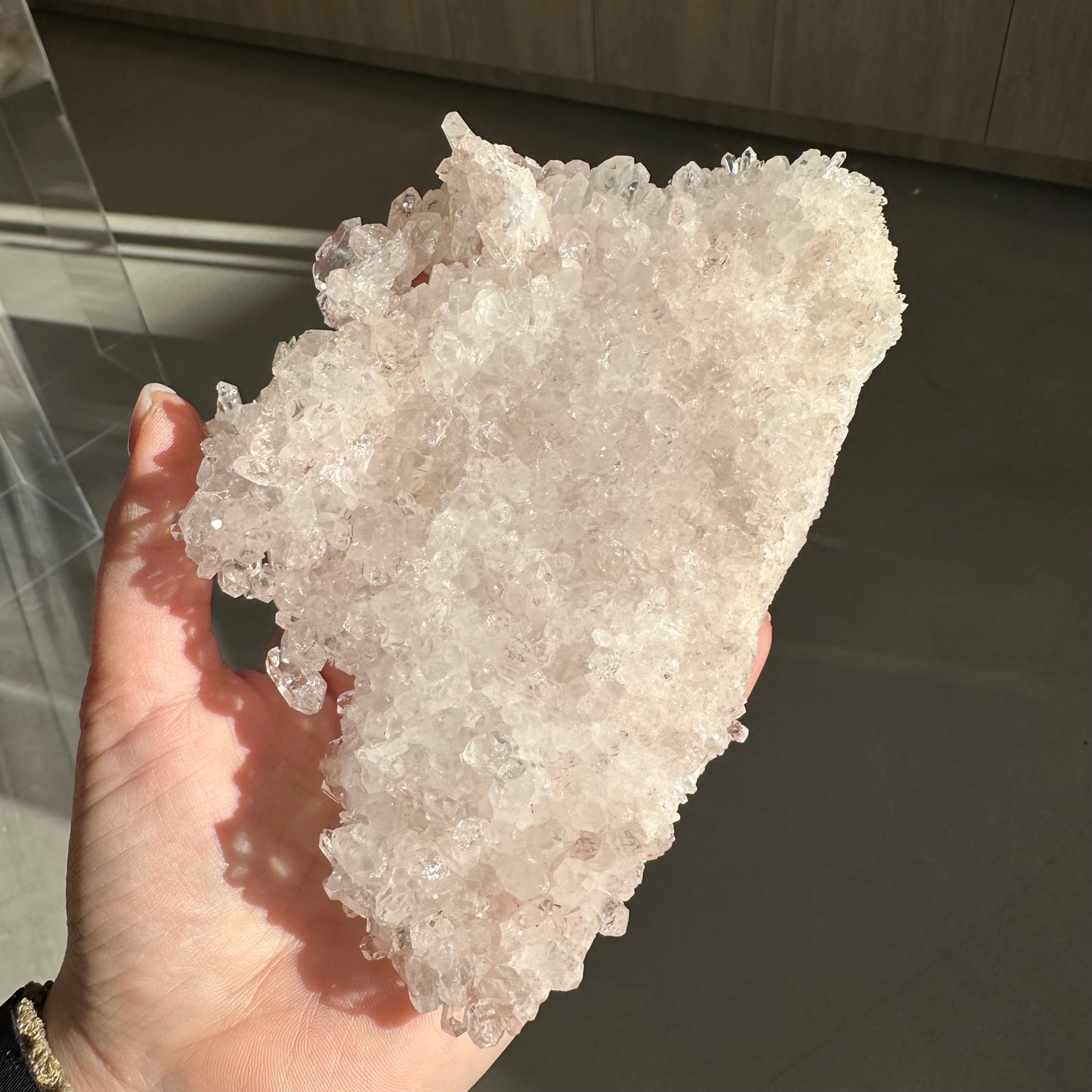Pink Lemurian Quartz Cluster 497g