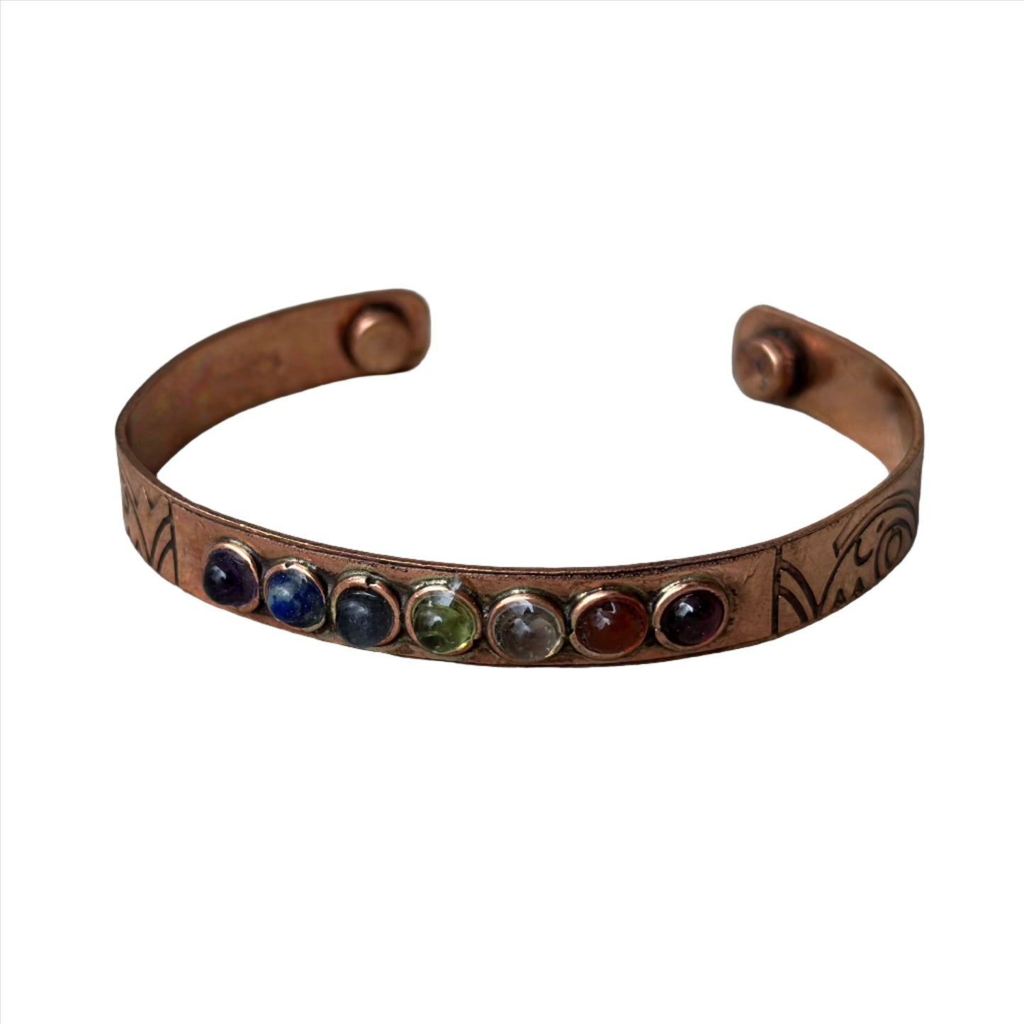 Copper Bangle with Stones