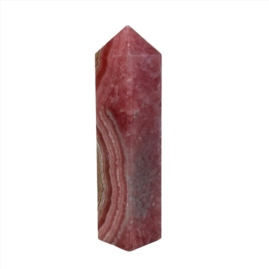 Rhodochrosite tower crystal, 50g, promoting heart healing, emotional balance, and positive energy.