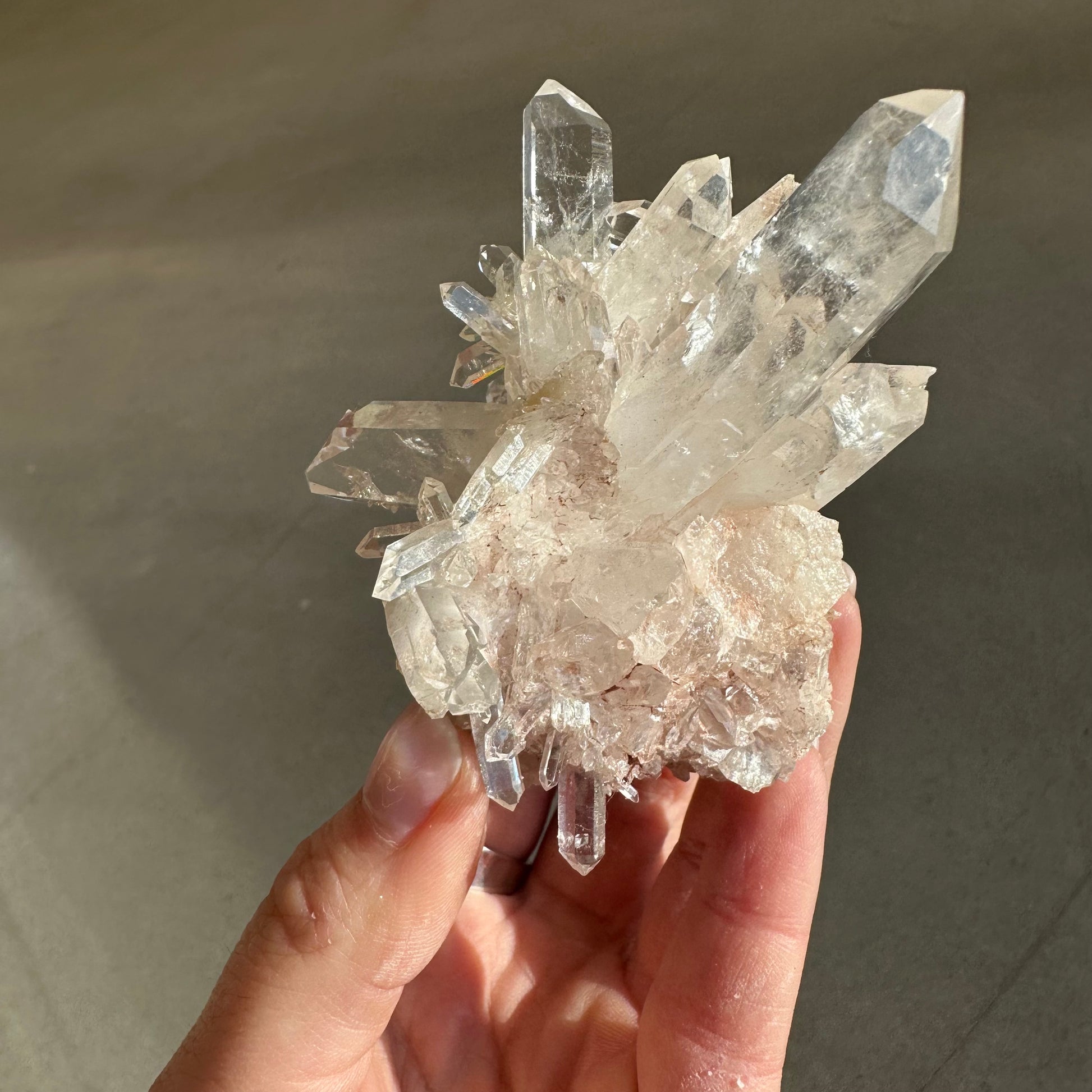 Pink Lemurian Quartz Cluster 189g