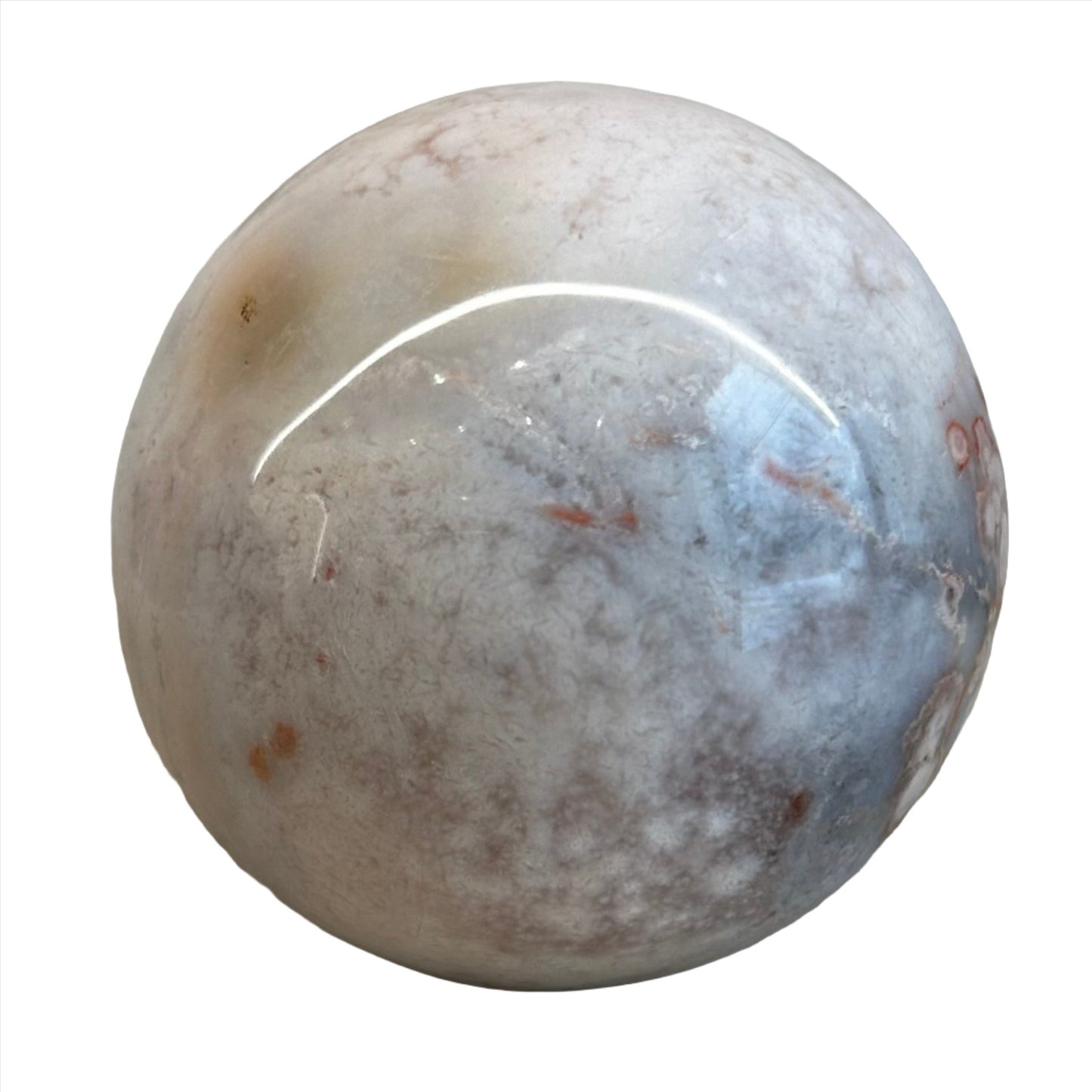 Pink Amethyst Sphere 651g with soothing, calming energy; ideal healing crystal for stress relief and promoting skin wellness.