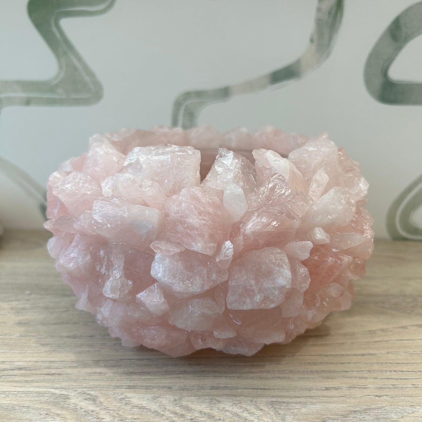 Natural Rose Gemstone Vase