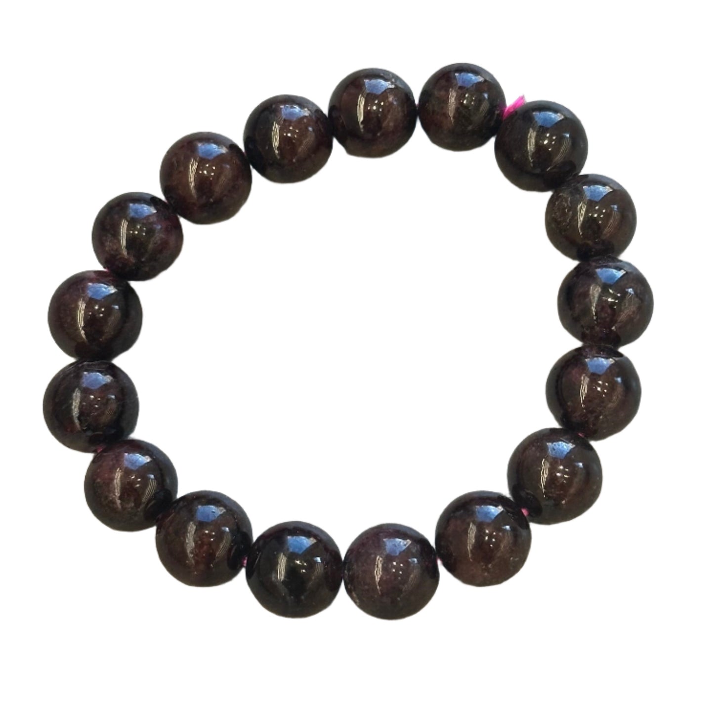 Garnet bracelet with 10mm beads for healing and balancing energies.