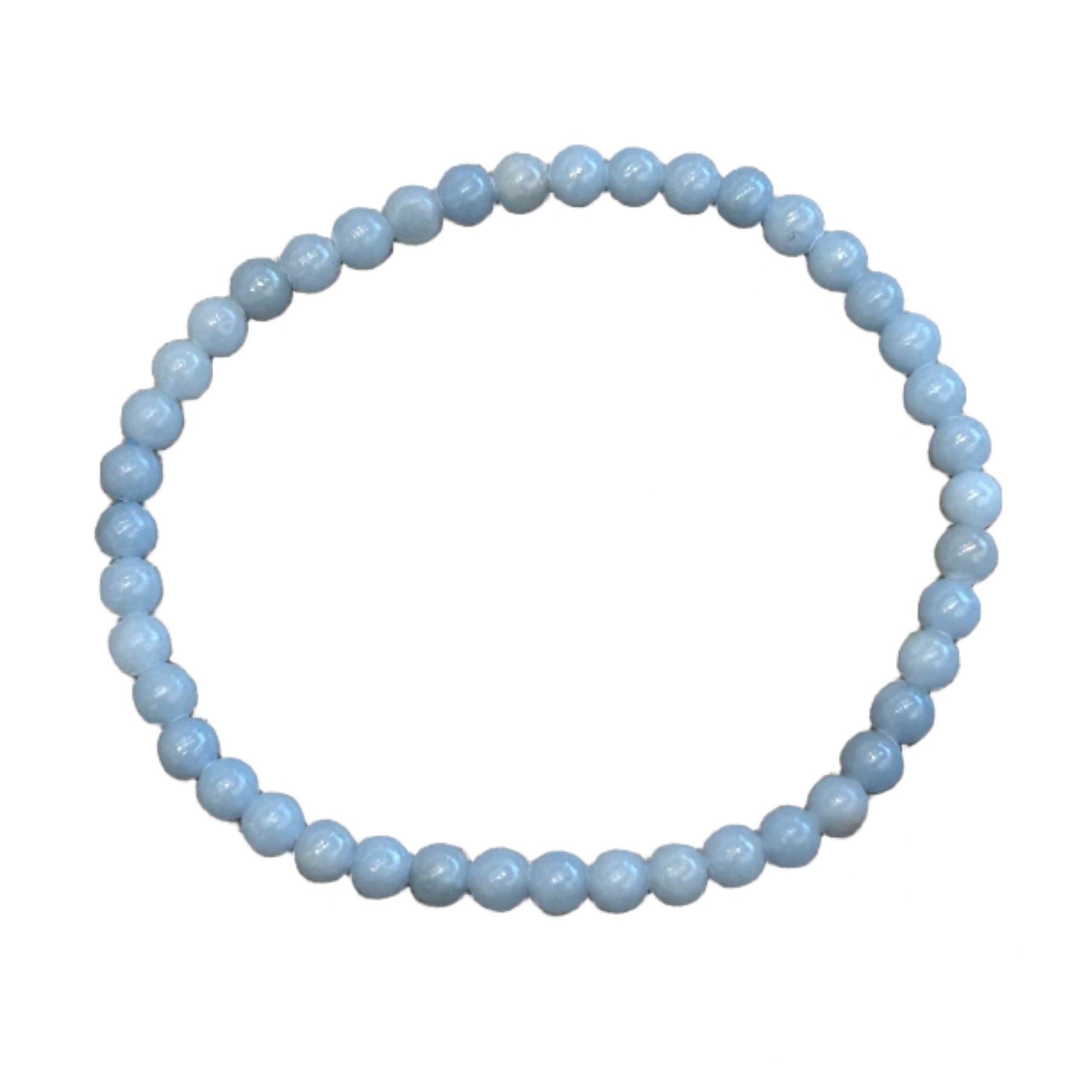 Angelite Bracelet 4mm with natural healing properties, ideal for meditation and spiritual calmness. Perfect size for daily wear.