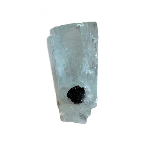 Aquamarine Natural Chunk with Tourmaline 142.9g