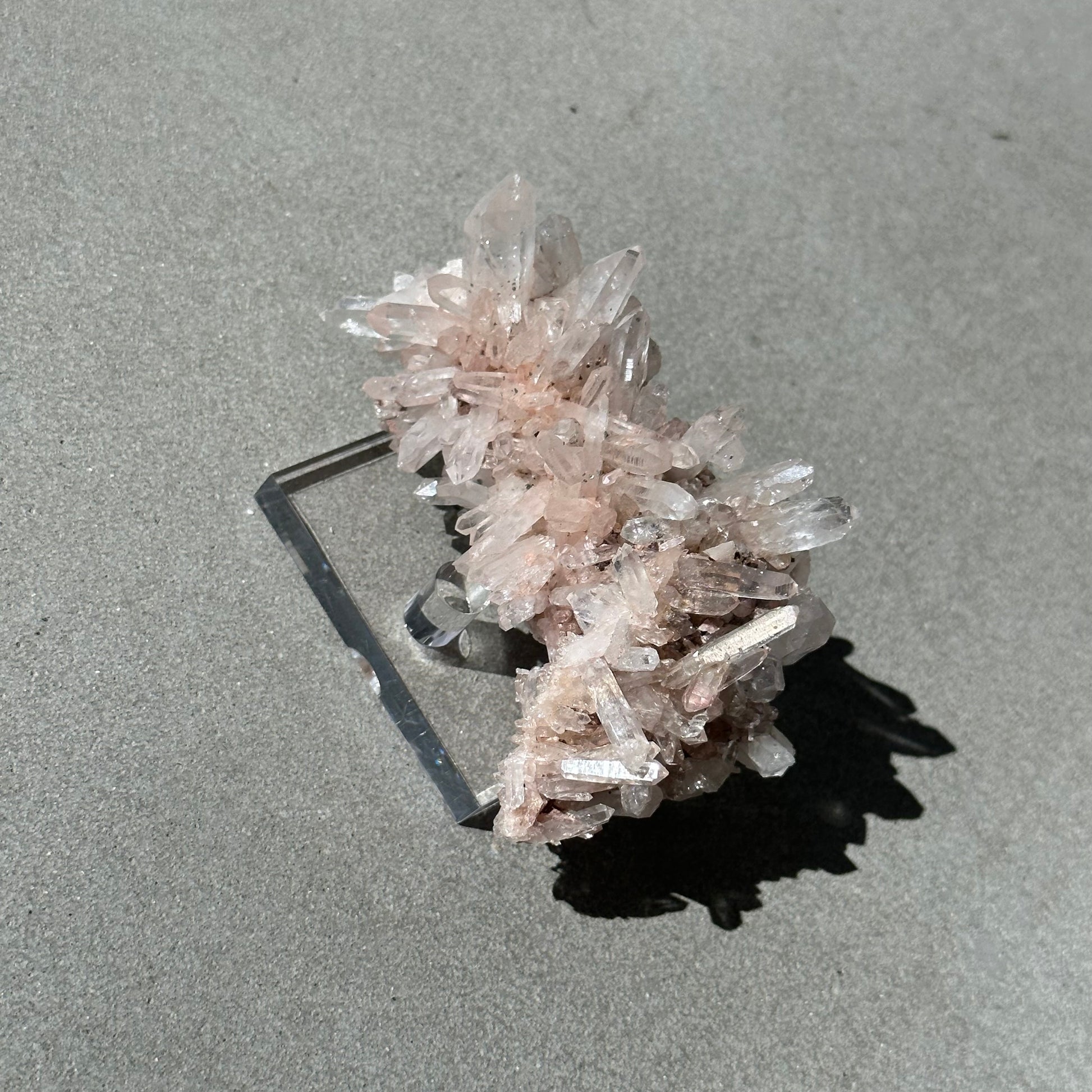 Pink Lemurian Quartz Cluster 200g