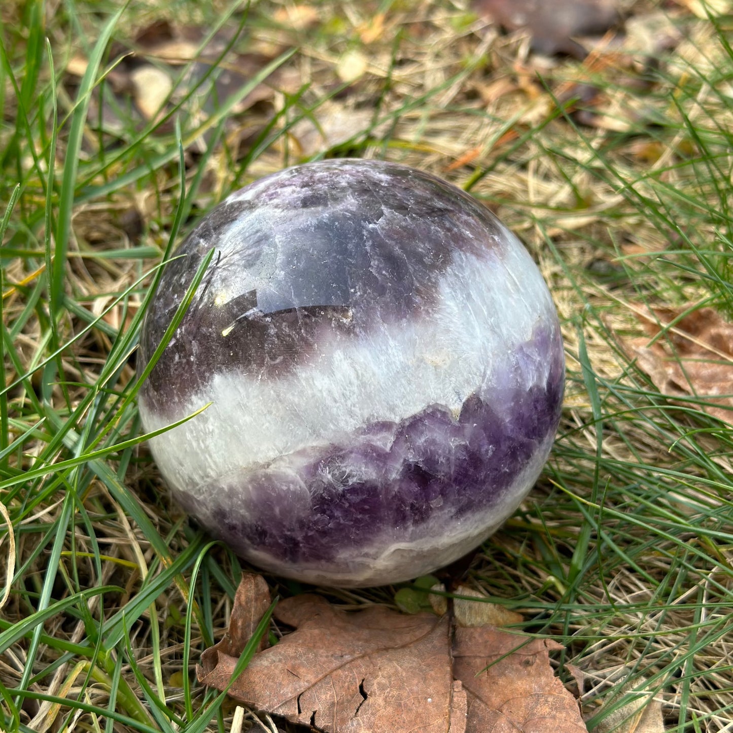 Chevron Amethyst Sphere 730g