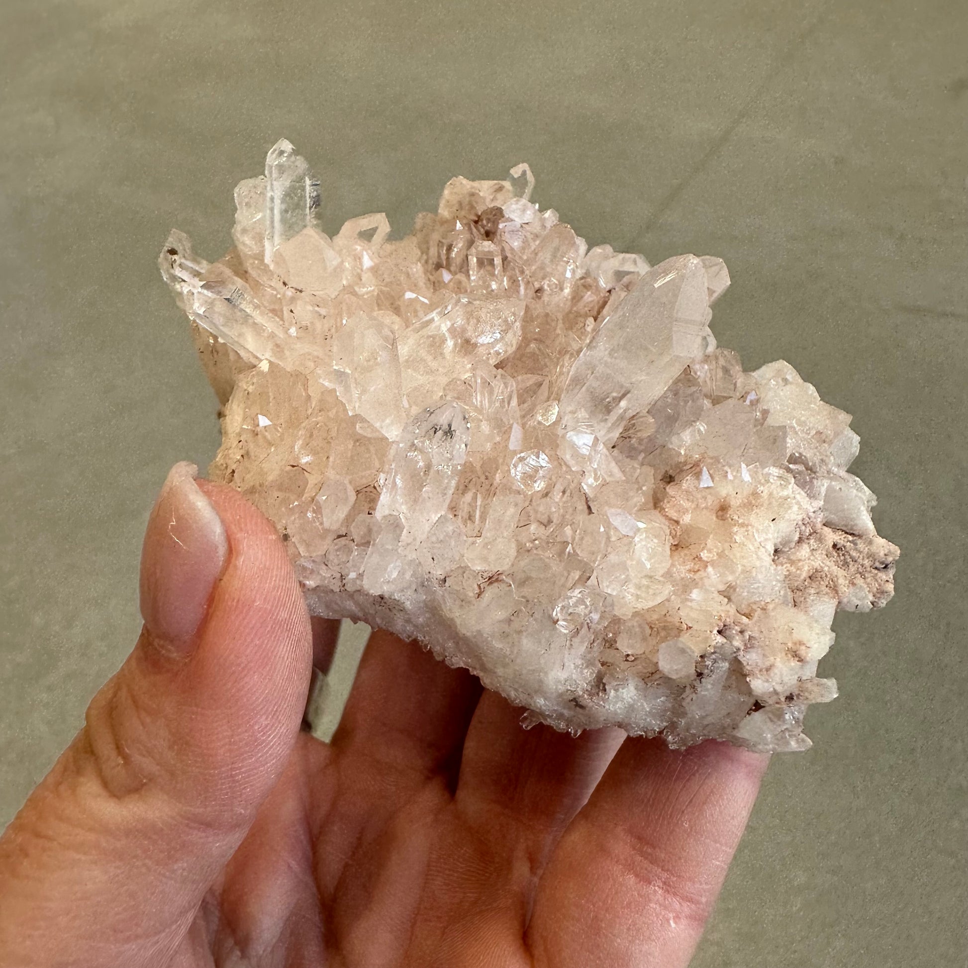 Pink Lemurian Quartz Cluster 142g
