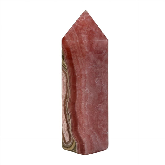 Rhodochrosite tower 45g, promoting positivity, emotional healing, and physical well-being with its stunning pink hues.